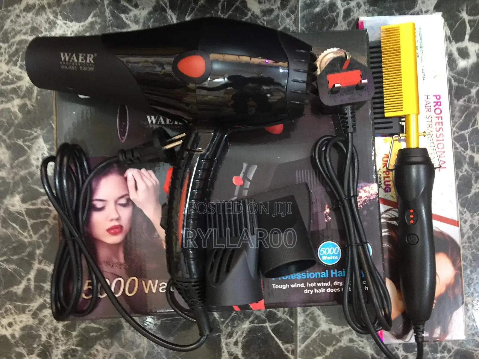 Professional Hair Dryer and Hotcomb