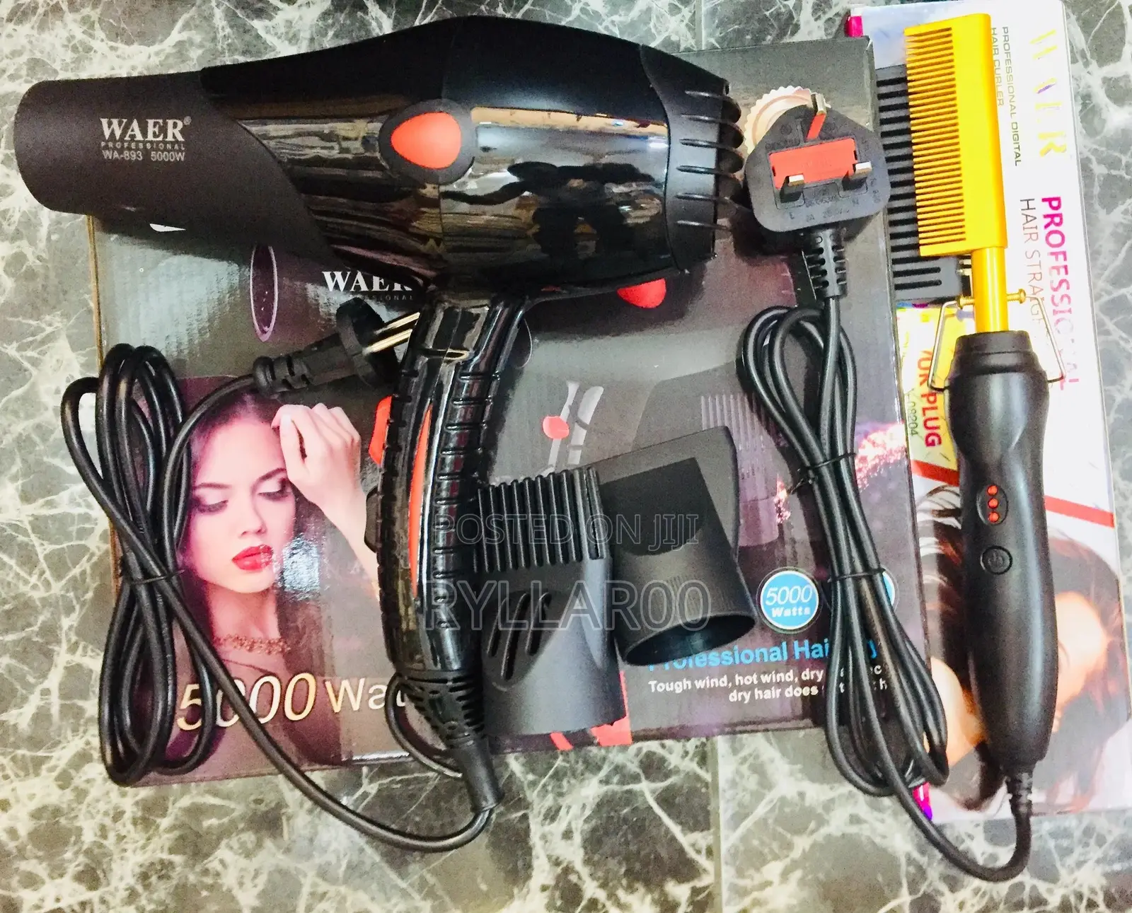Professional Hair Dryer and Hotcomb