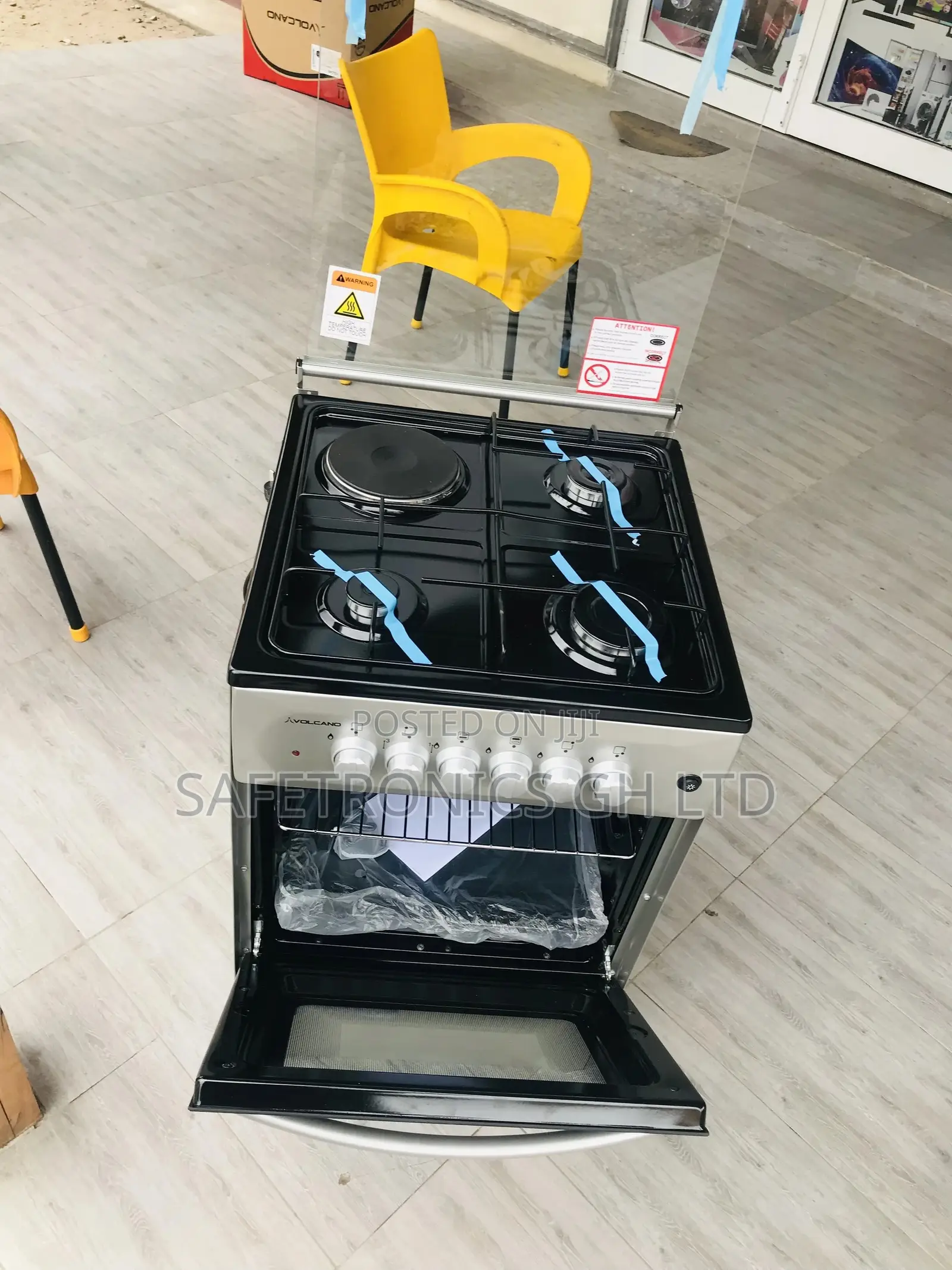 Sliver 50x50 Volcano 1 Electric 3 Gas Oven With Grill