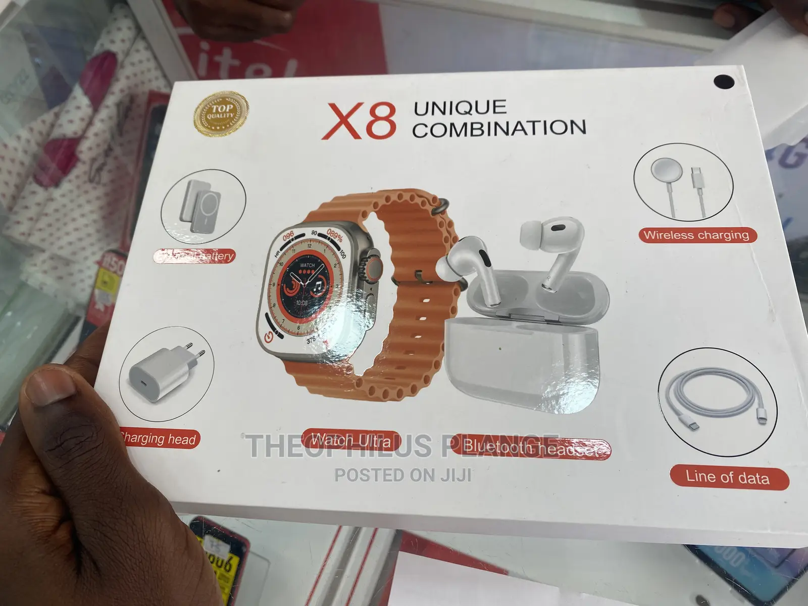 X8 Unique Smart Watch,Wireless Charger Power Bank Set