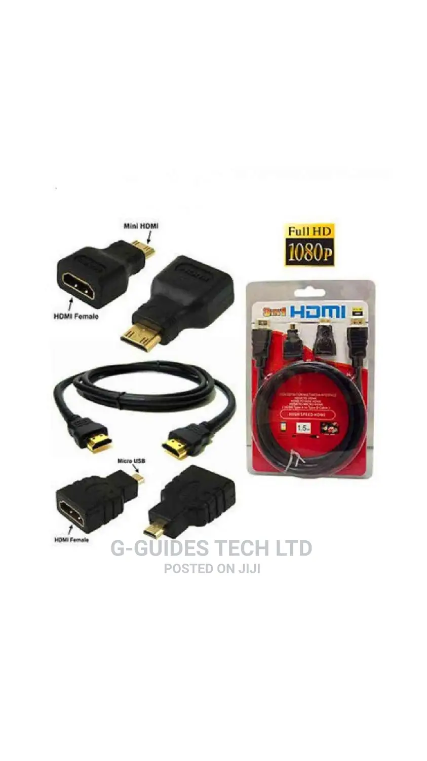 3 In 1 Mini HDMI To Hdmi, Micro HDMI To HDMI Cable 1.5M