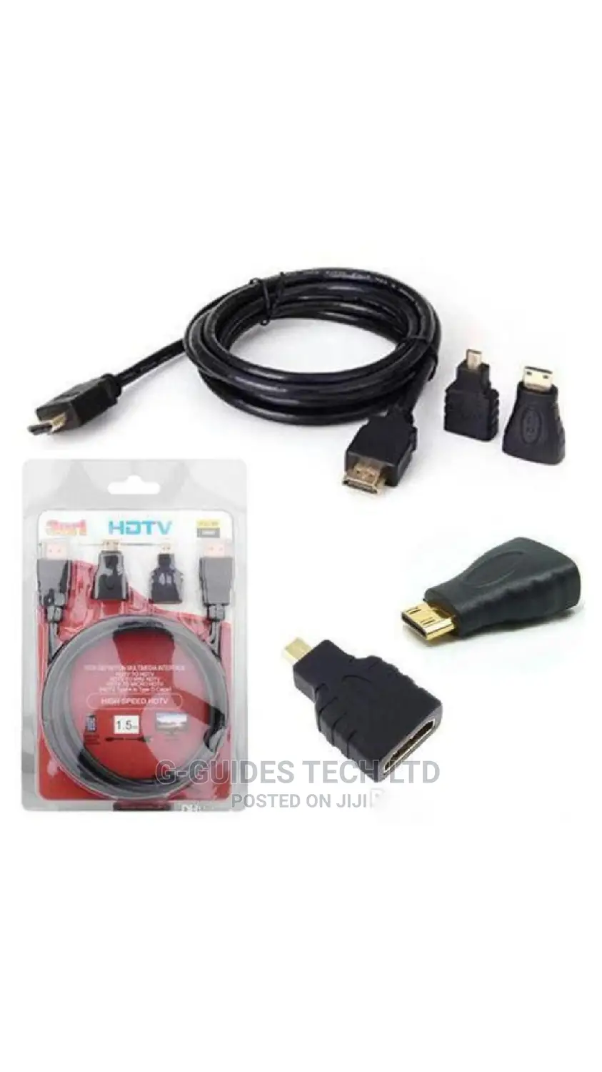 3 In 1 Mini HDMI To Hdmi, Micro HDMI To HDMI Cable 1.5M