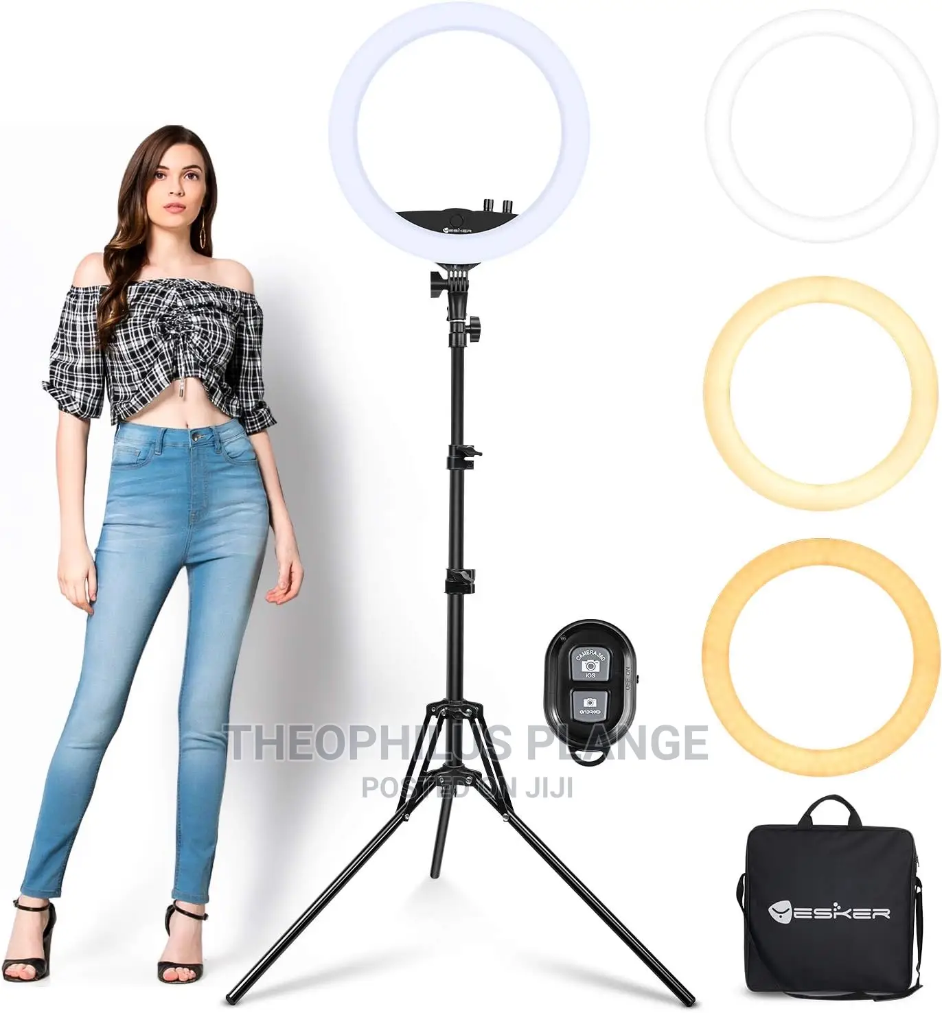 14 Inches Higher Quality Ring Light With Adjustable Stands.