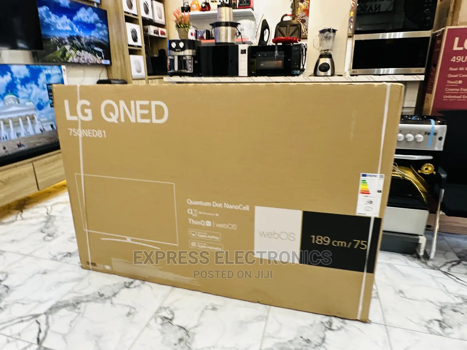 75qned813 Glossy Black Slim Tv Lg Clear Sound Effects