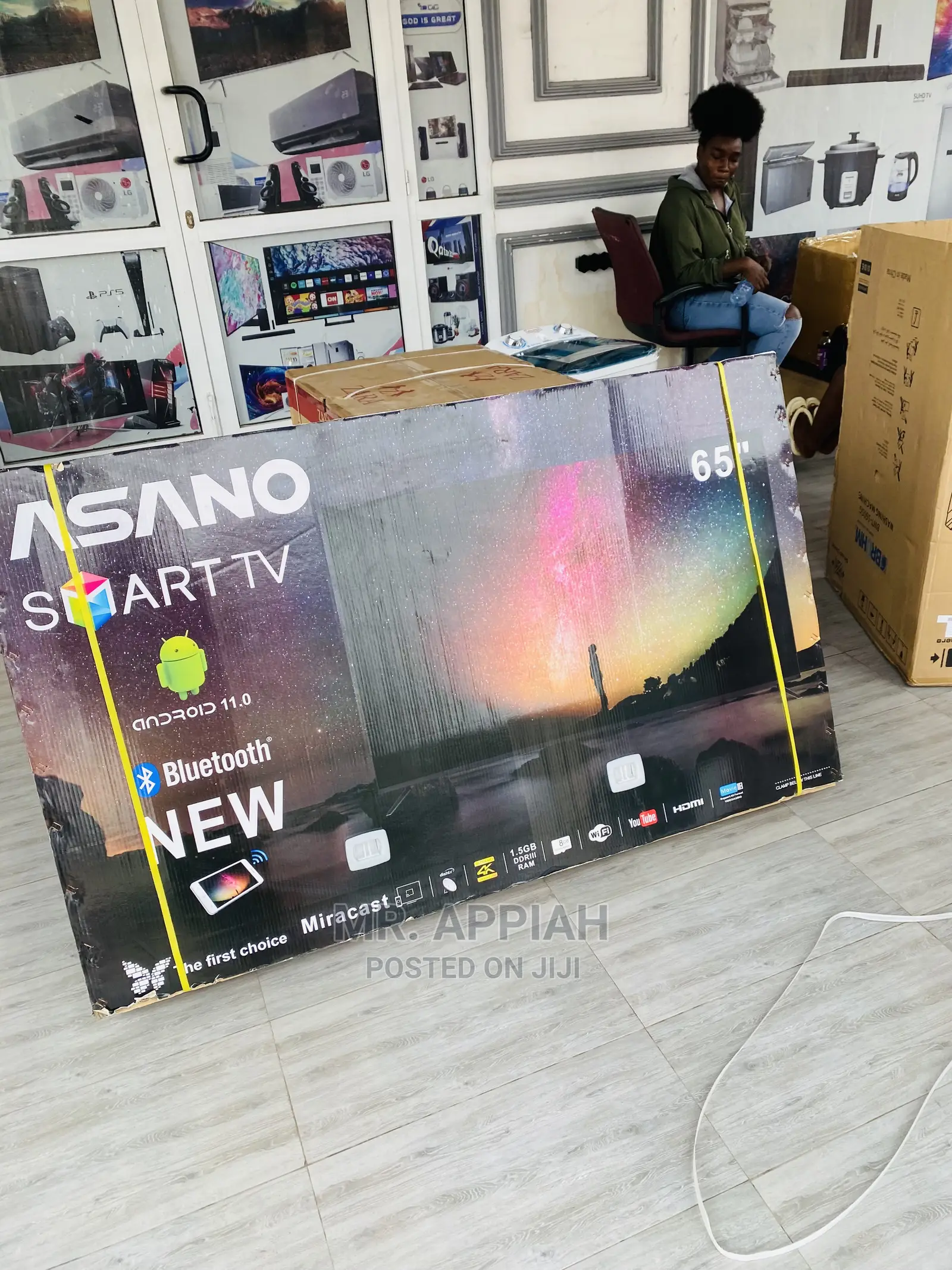 Durable Asano 65inch Uhd Smart TV(Black) 