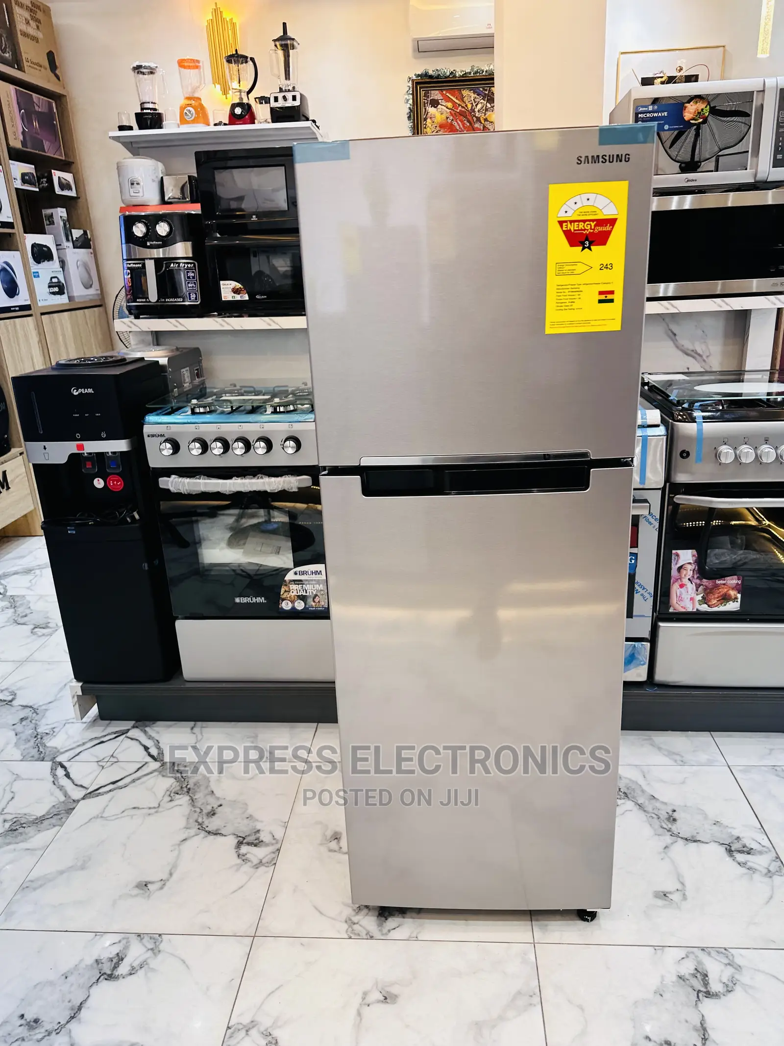 Smart Digital Double Door Samsung Rt31 Fridge Grey