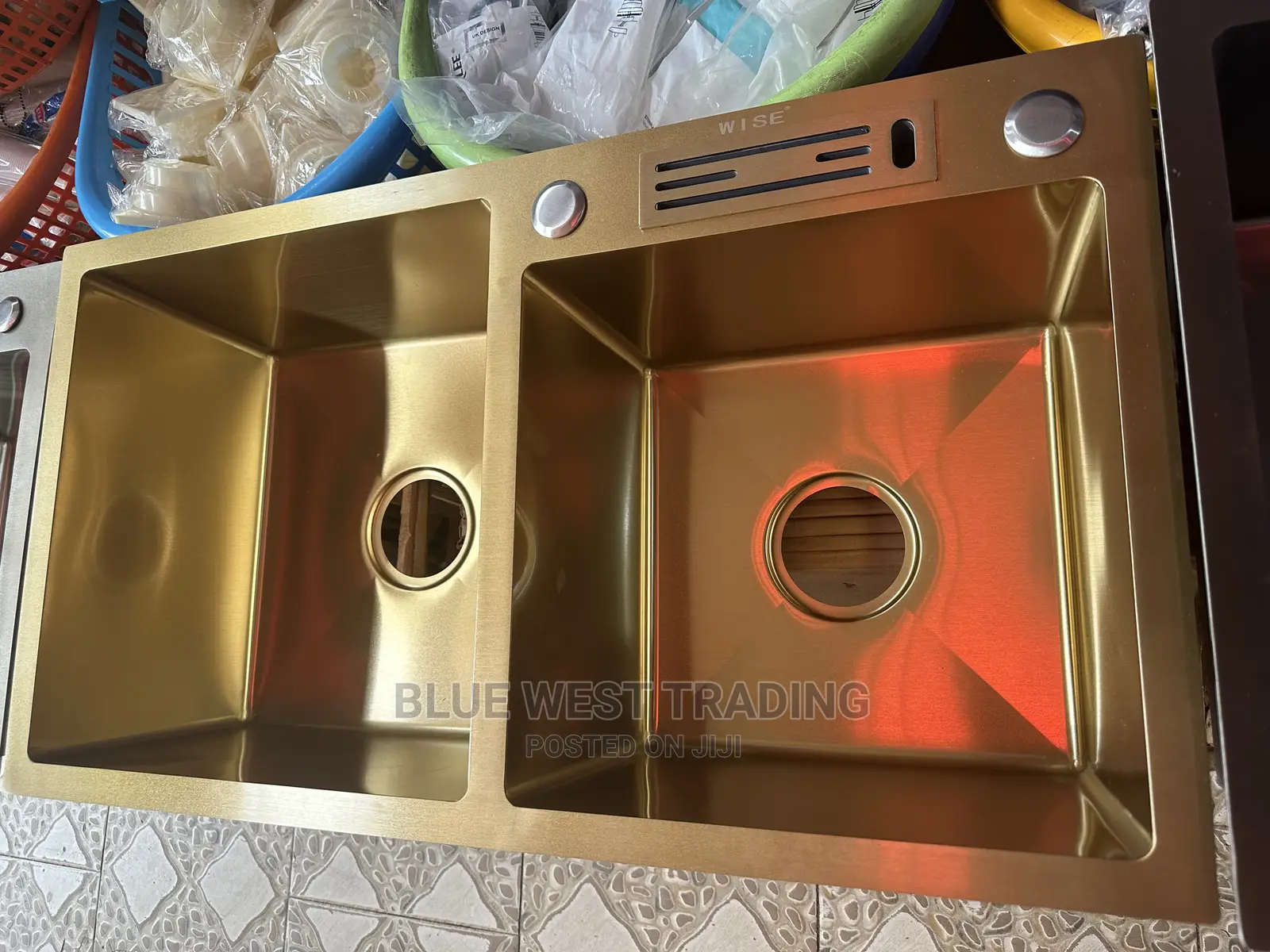 Gold Cabinet Sink With Knife Holder