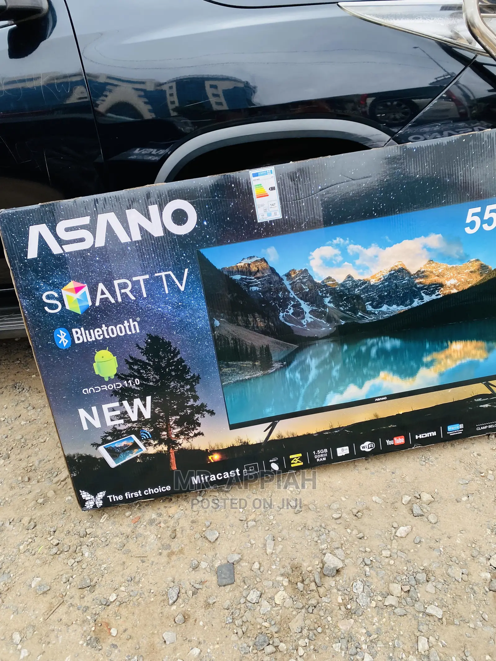 Durable Asano 55 Inch Uhd Smart Tv(Black).
