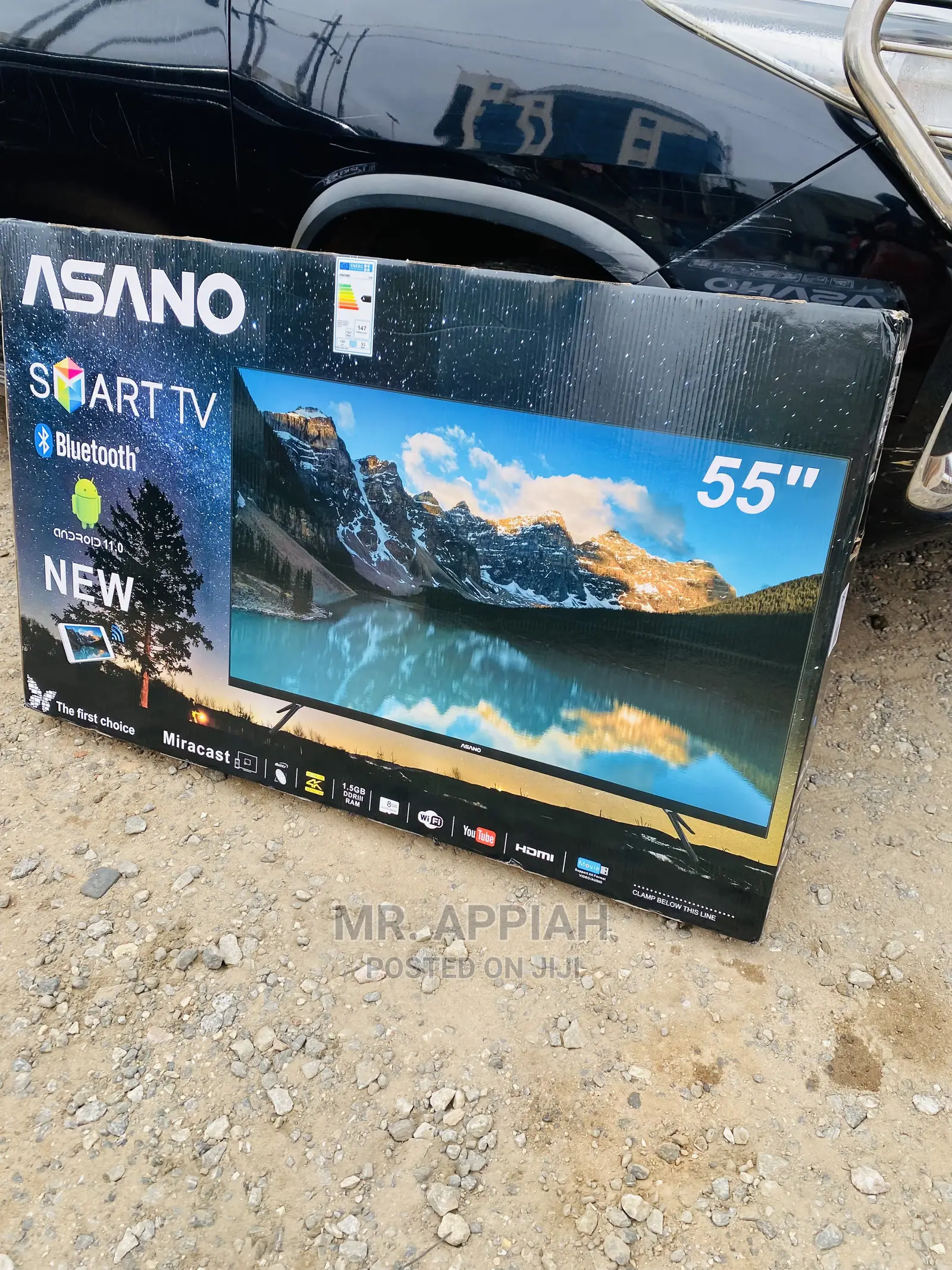 Durable Asano 55 Inch Uhd Smart Tv(Black).
