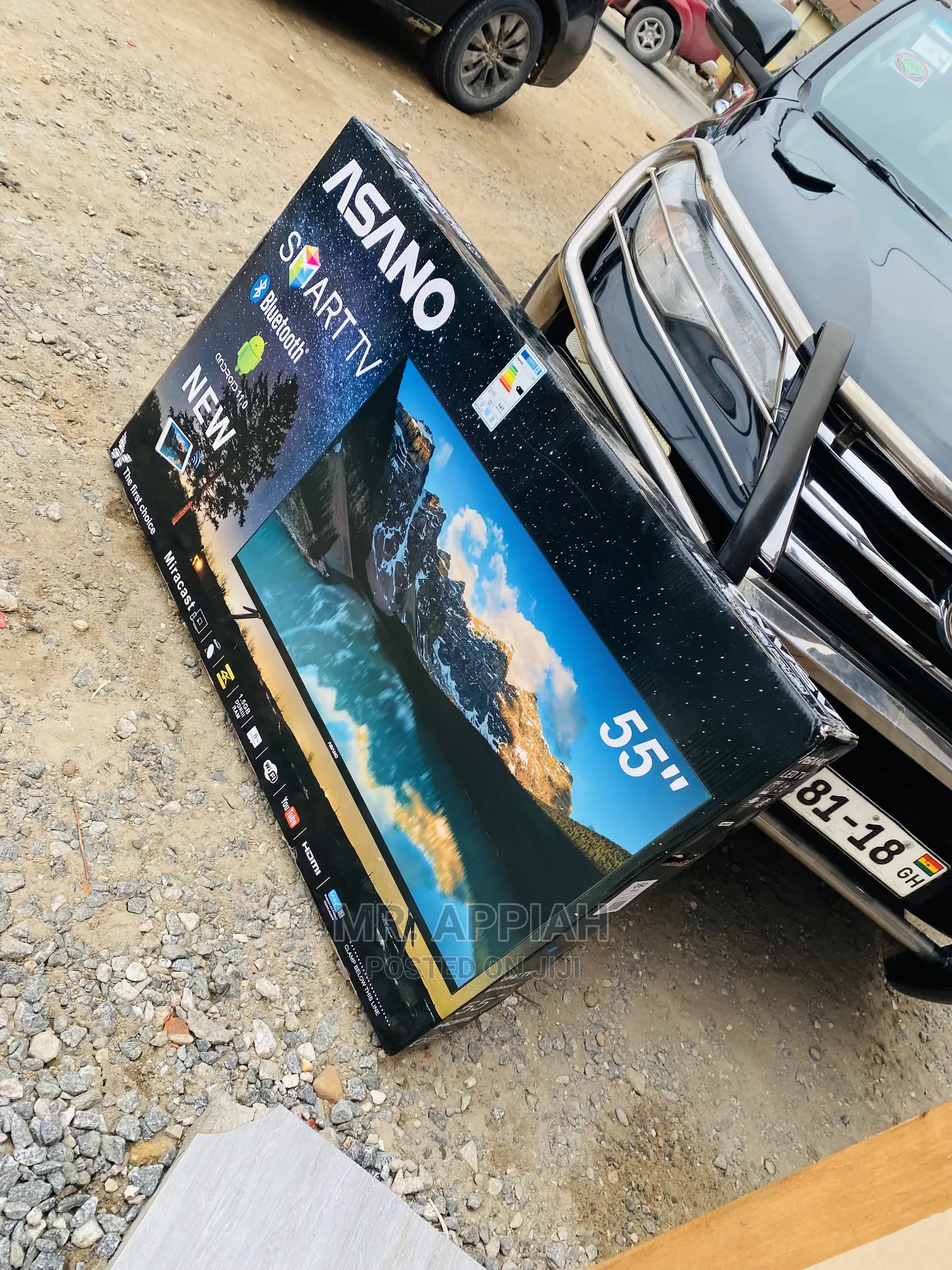 Brand New Asano 55” Uhd Smart Satelite Tv(Black)
