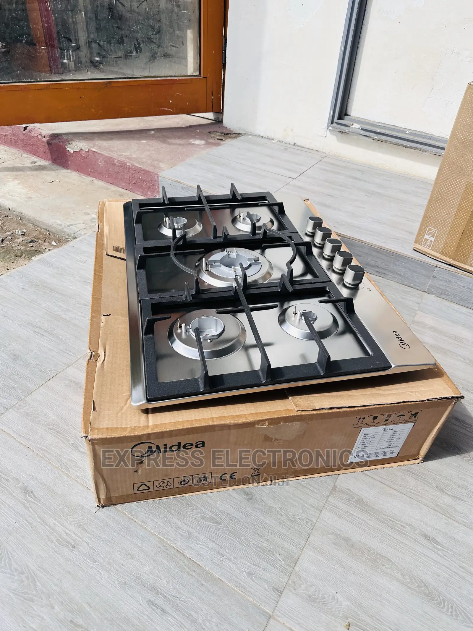 Midea 5burner Inbuilt Stove Grey Stainless Body
