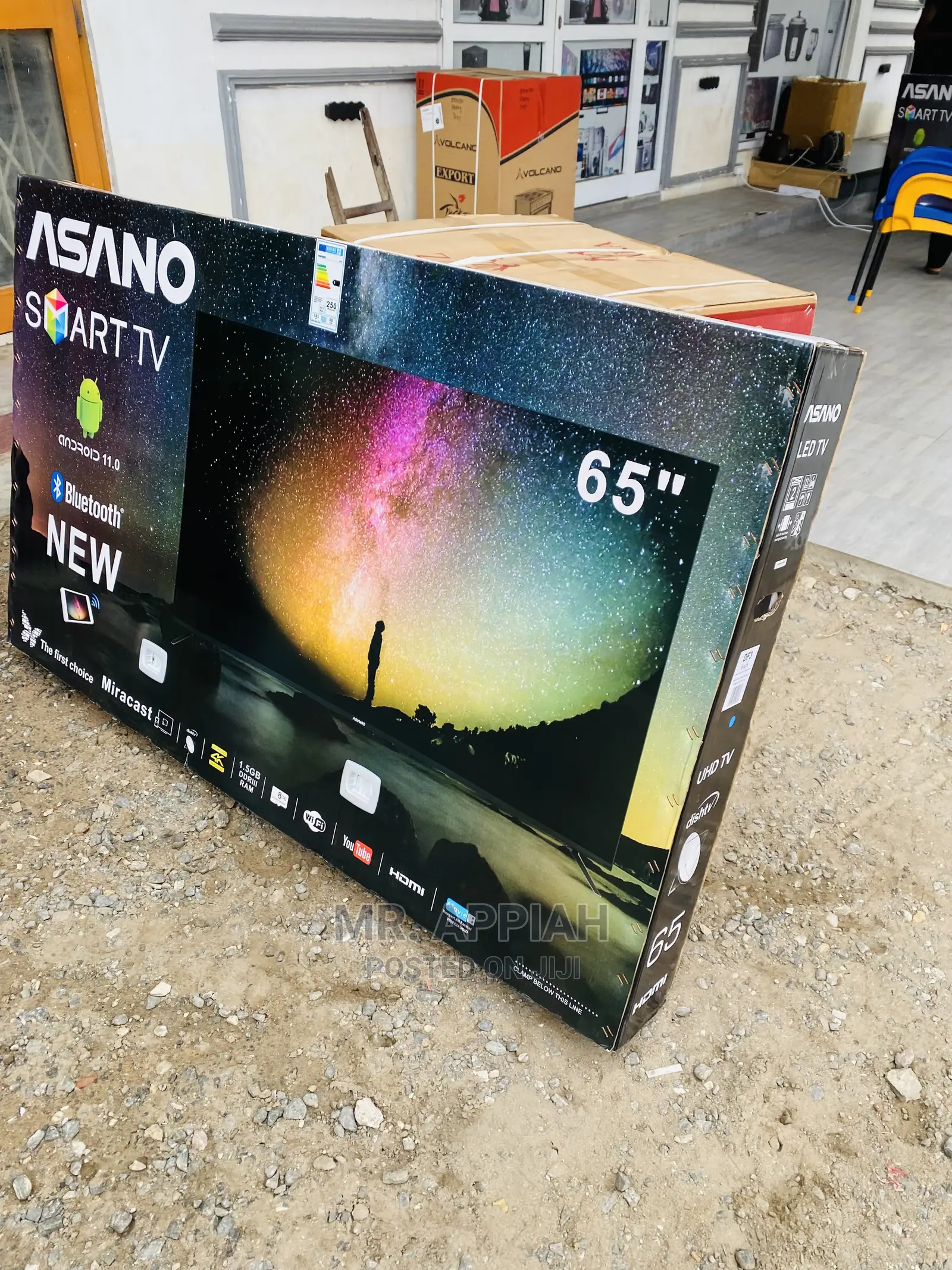 Original Basic Black Asano 65 Inch Uhd Satelite Tv