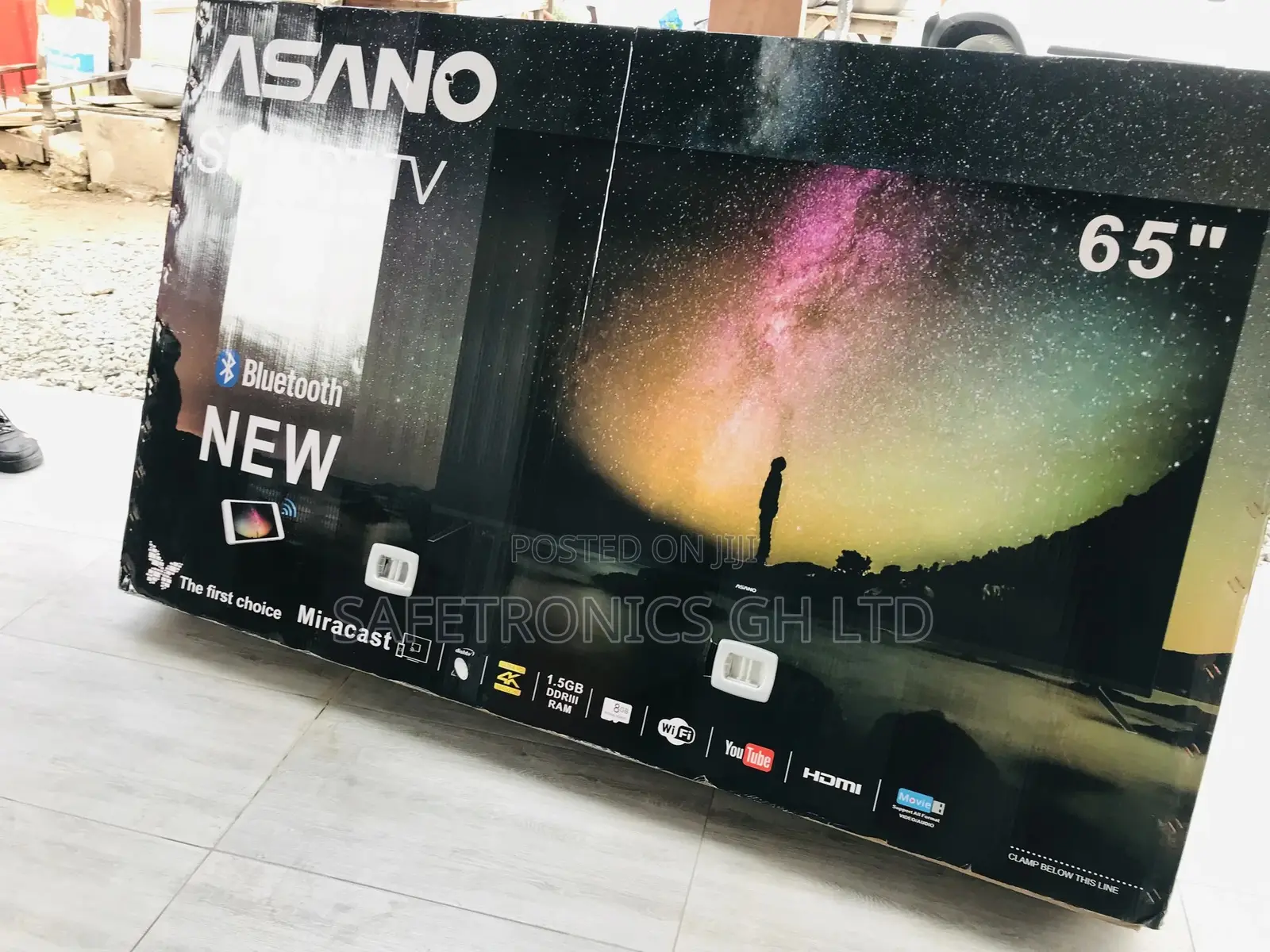 65 Inches Glossy LED UHD Smart Asano Tv