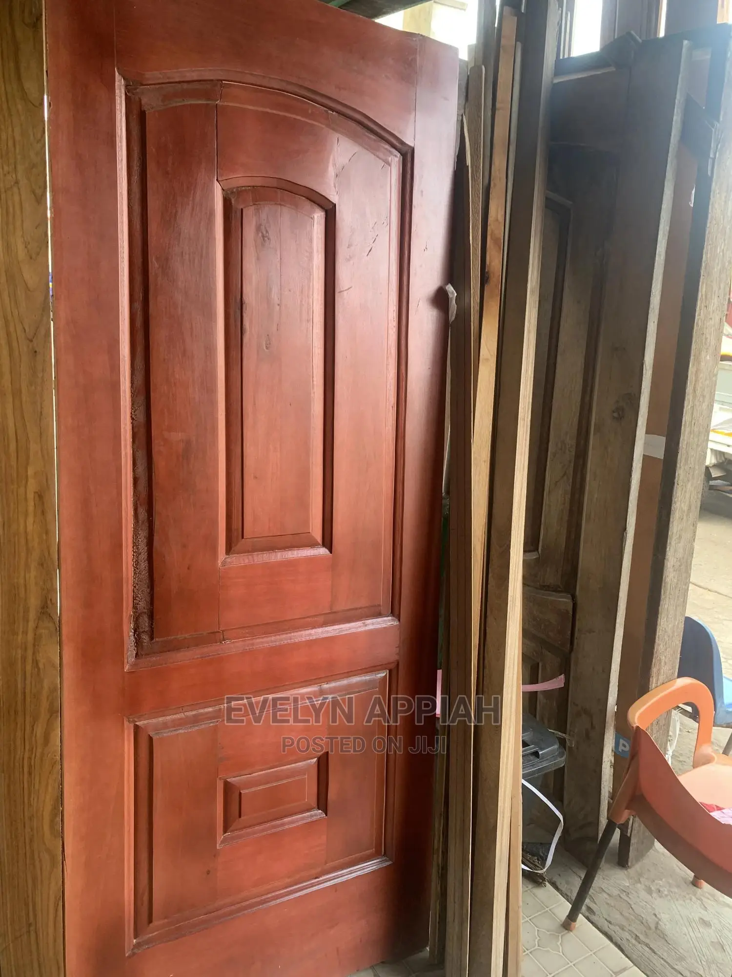 Spray Red Wood Door