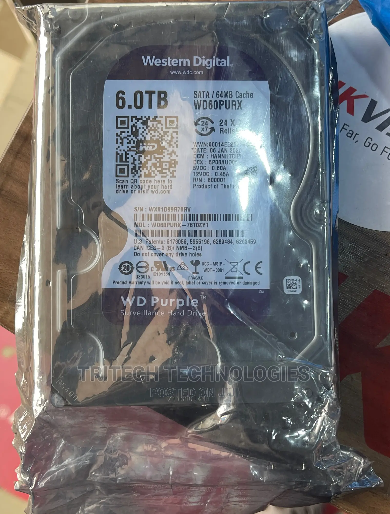 6tb Surveillance HDD Wd Purple