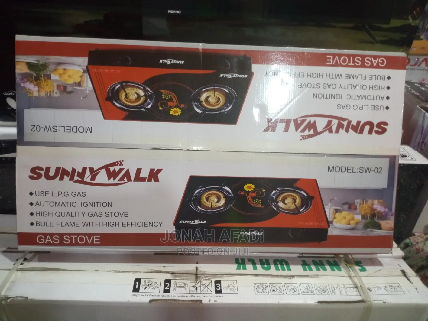 Sunny Walk Table Top Gas Stove 2 Burner Cooker