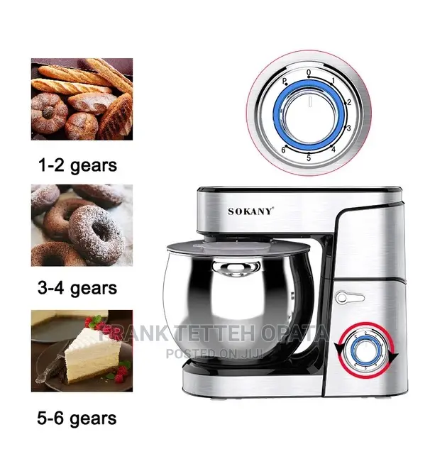 Sokany 1800w 13l Stainless Steel Bowl 6-Speed