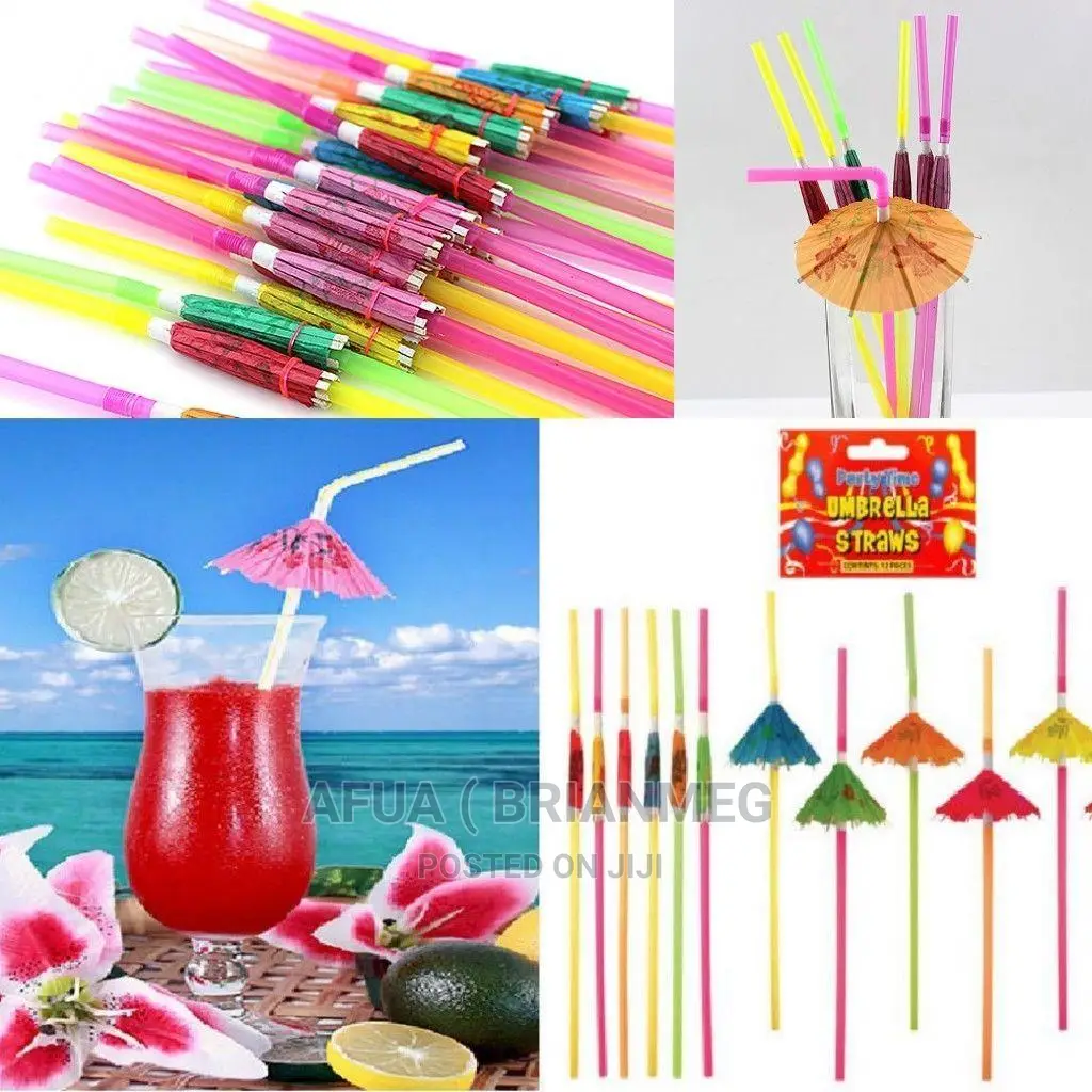 Cocktails Umbrella Straws