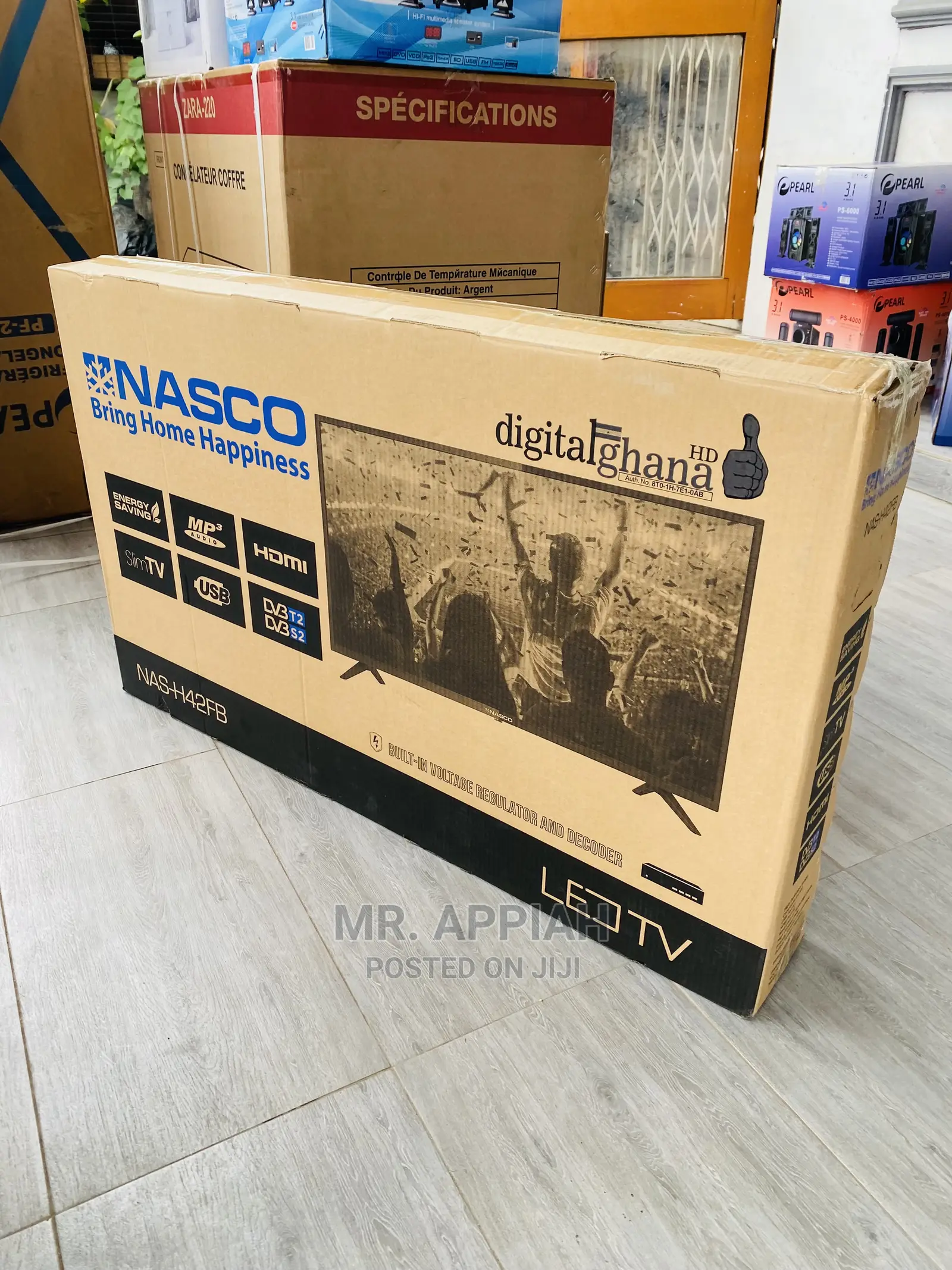 Budget-Friendly Nasco 42” Digital Satelite LED Tv(Black)