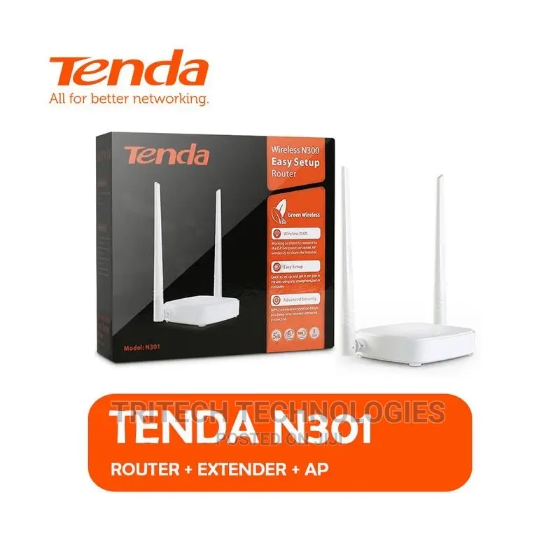TENDA N301 Wireless N300 Easy Setup Router