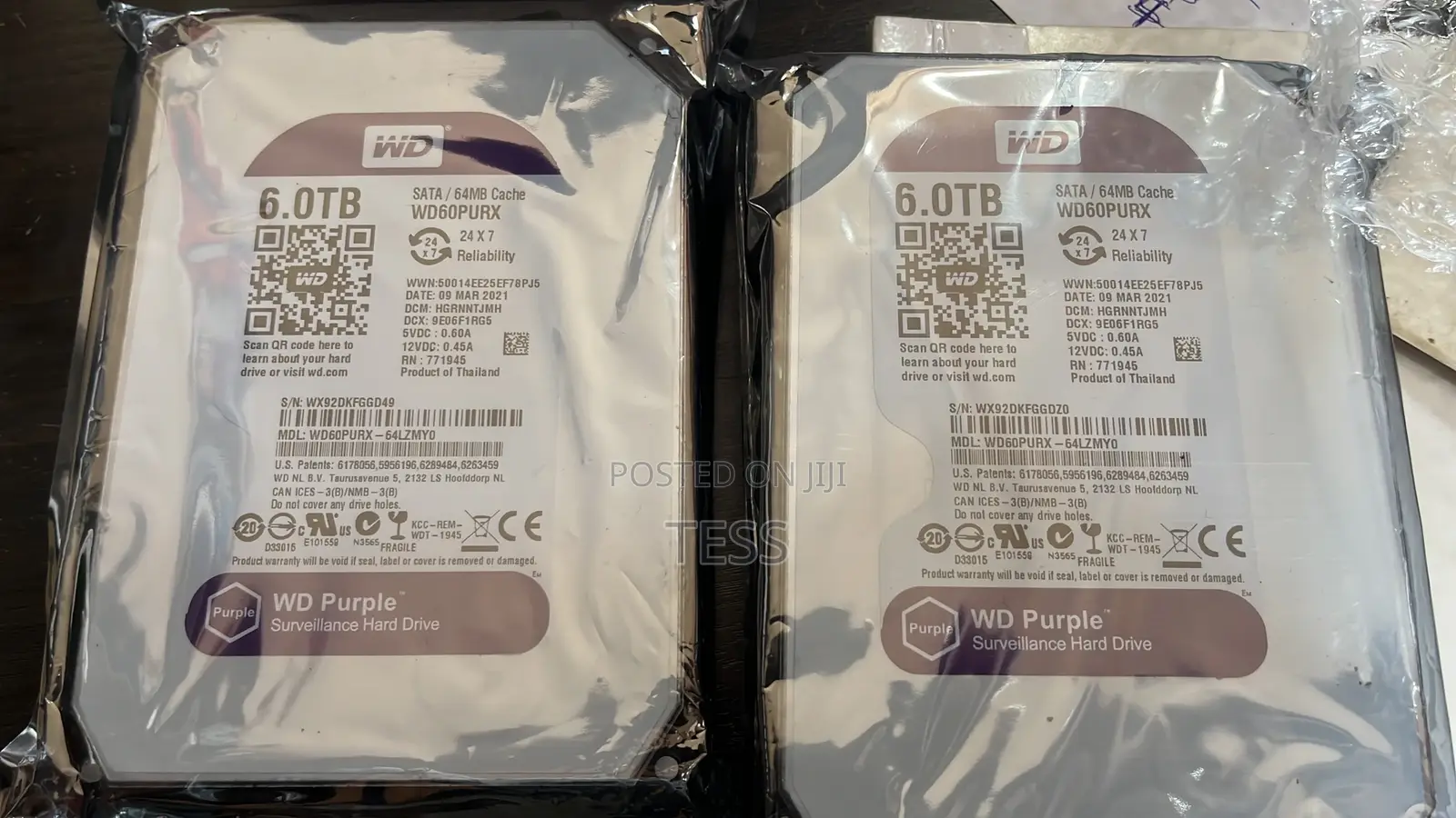 6tb Surveillance HDD Purple W/D.(Cctv)