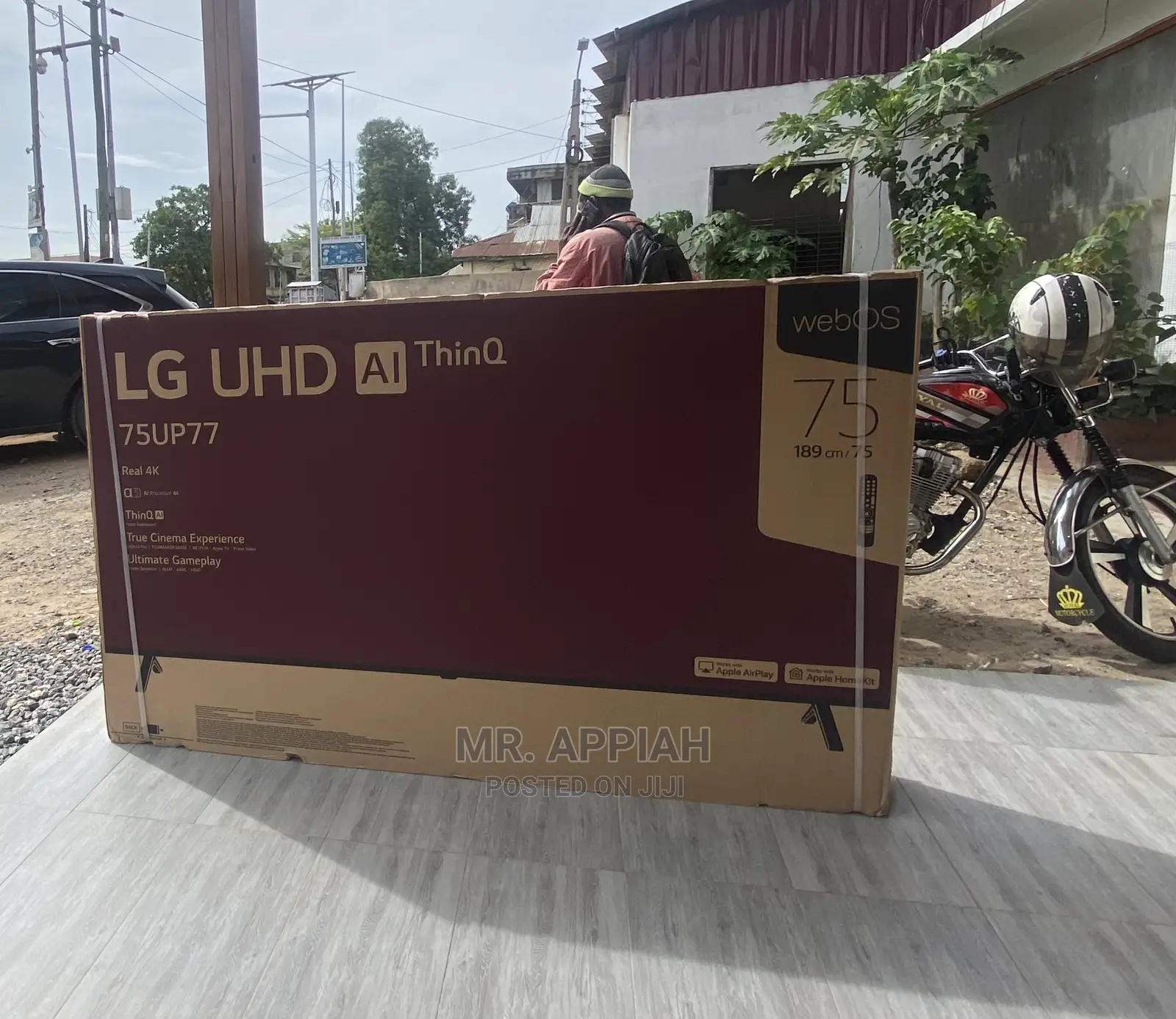 Original LG 75UP7760 Uhd 75 Inch Smart LED Tv(Black) 