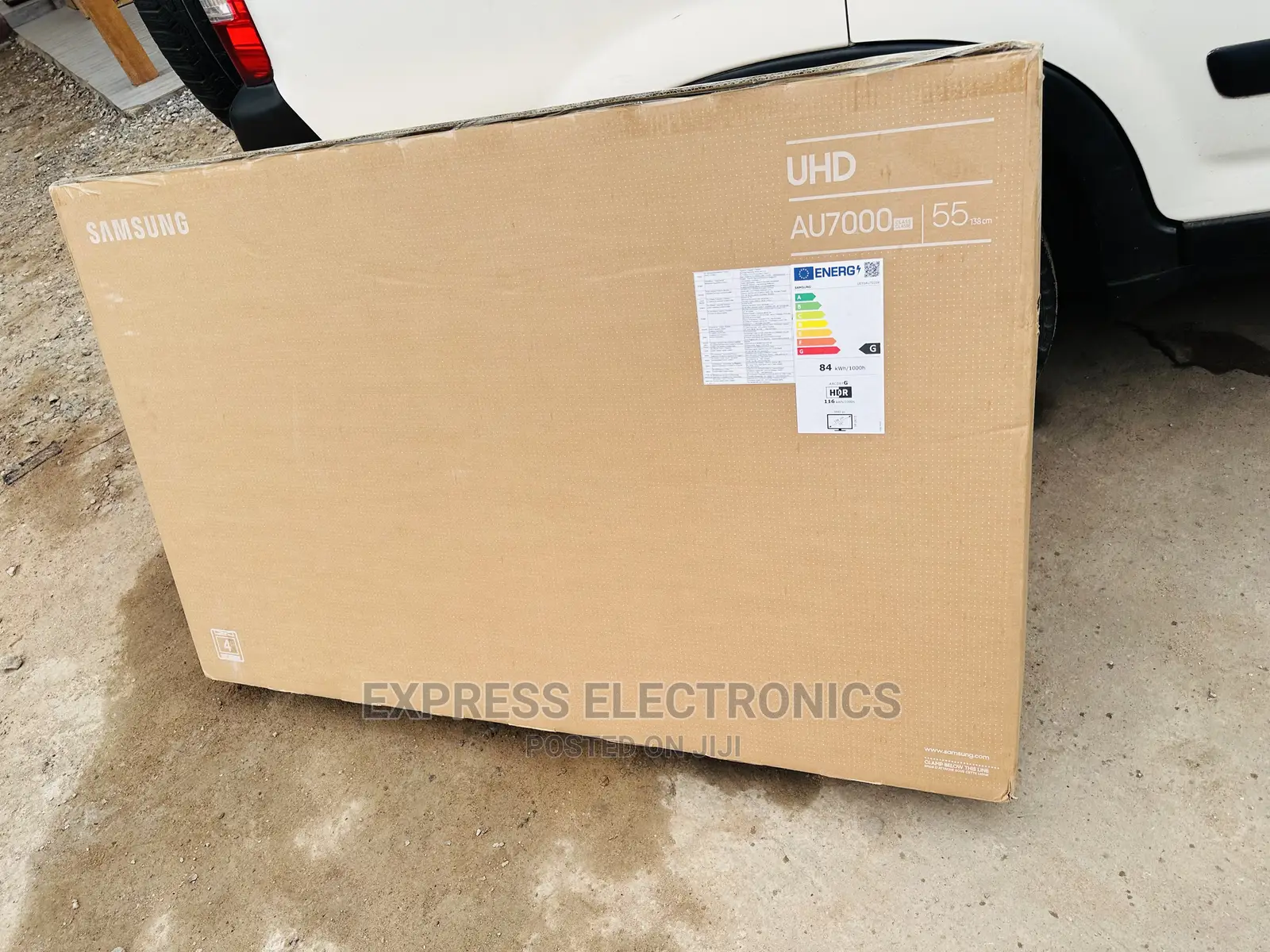 Samsung 55”Au7022 Glossy Black Screen Slim UHD Smart