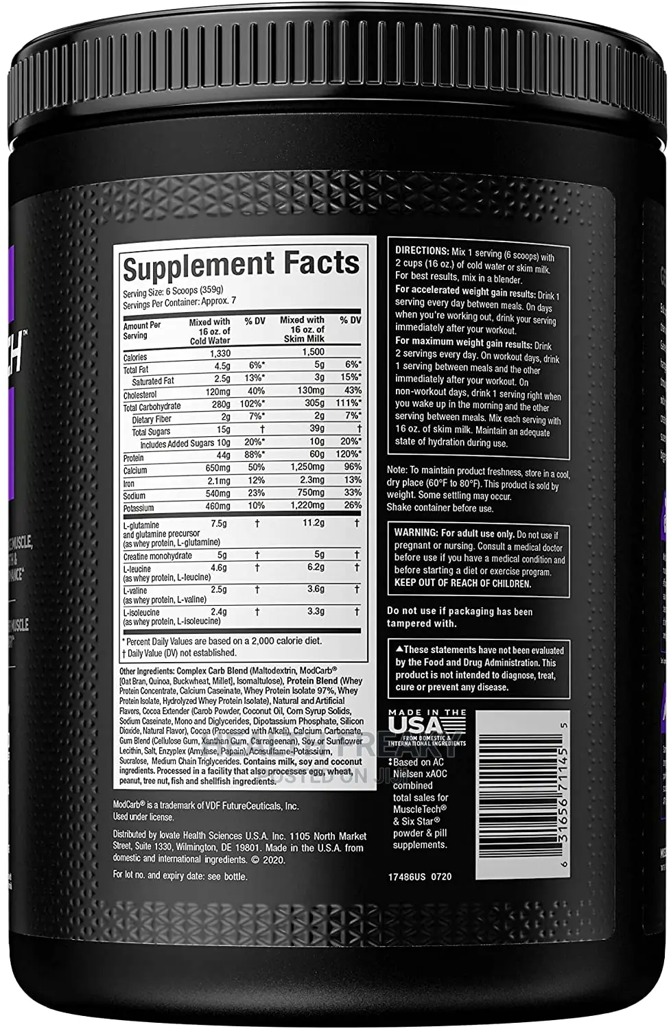 Protein Mass Gainer Muscletech Weight Gainer Muscle Builder