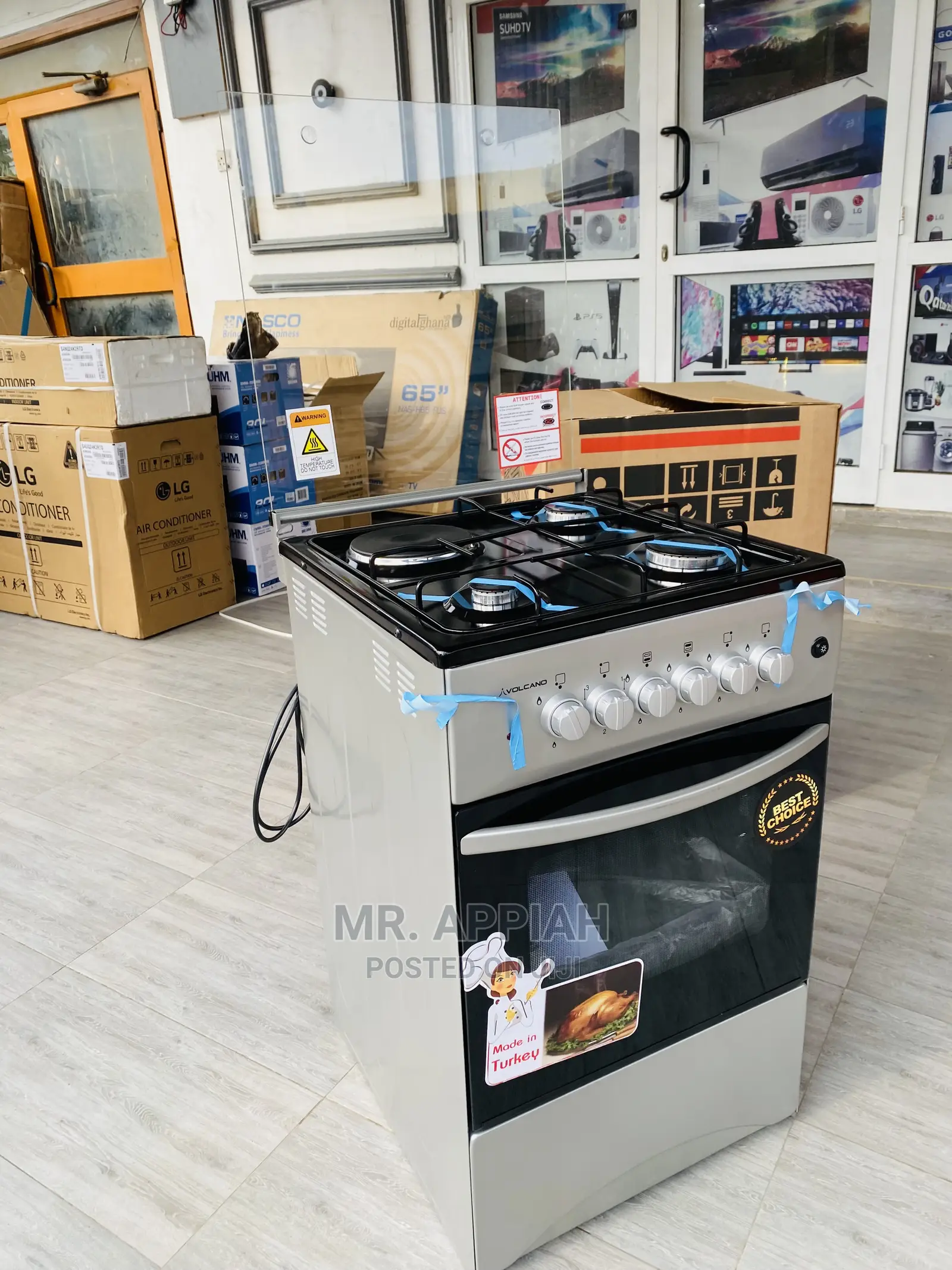 Classic Design Volcano 3 Gas Burner + 1 Electric Cooker.