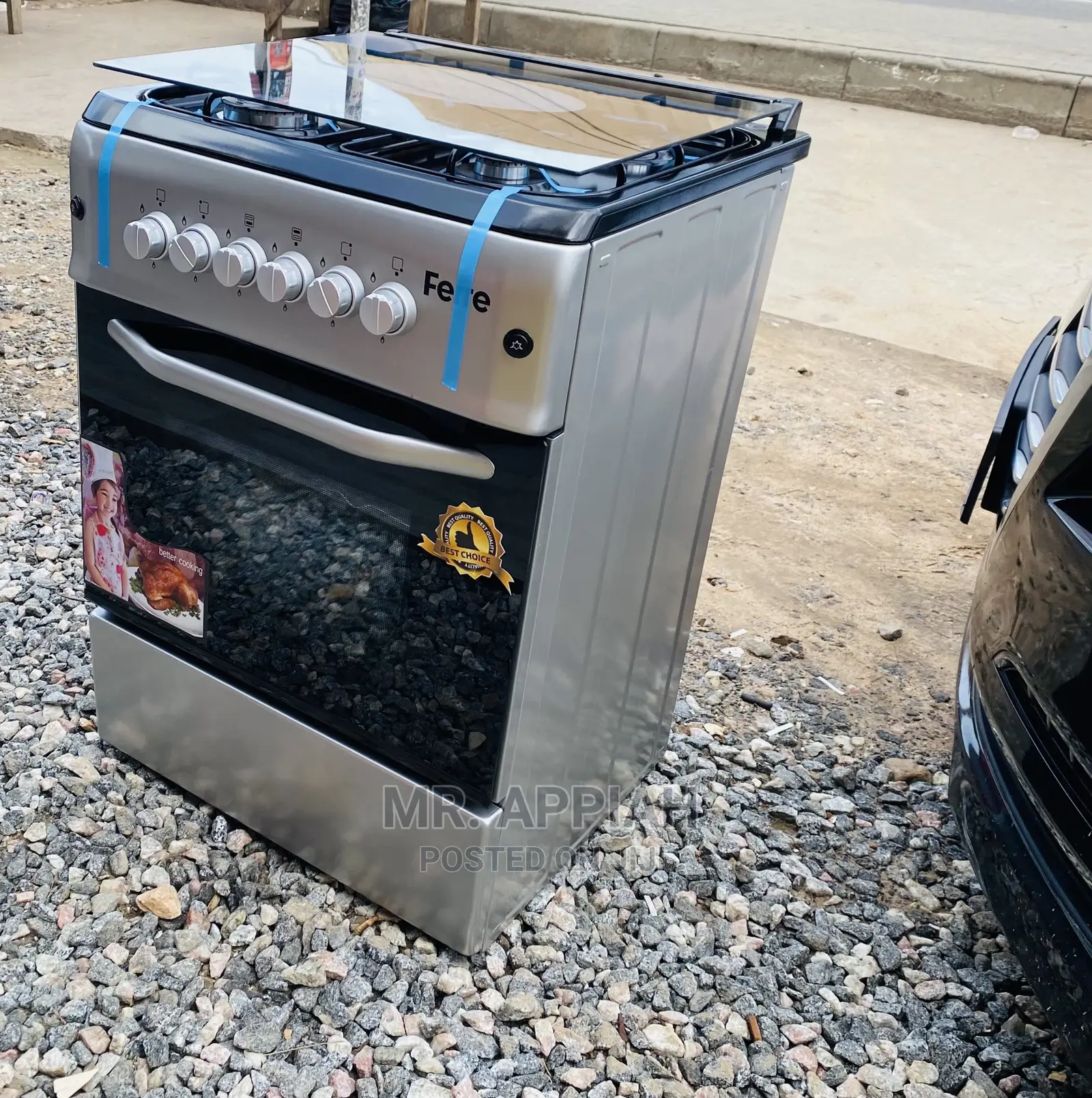 Auto-Ignition Ferre 50*55 Oven And Grill 4gas Cooker,Gray