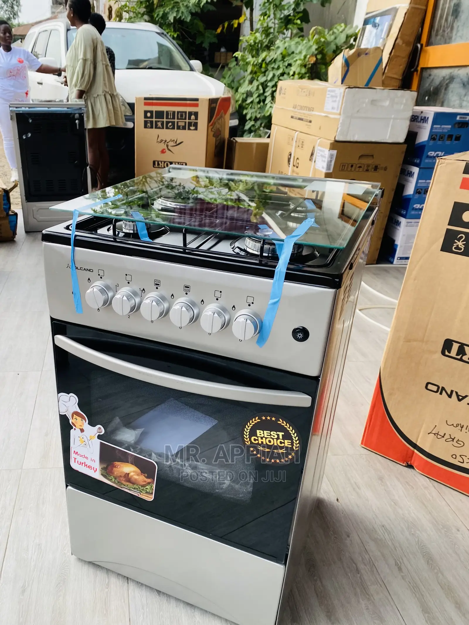 (Gray)Perfect Design Volcano 50x50 4 Gas Cooker