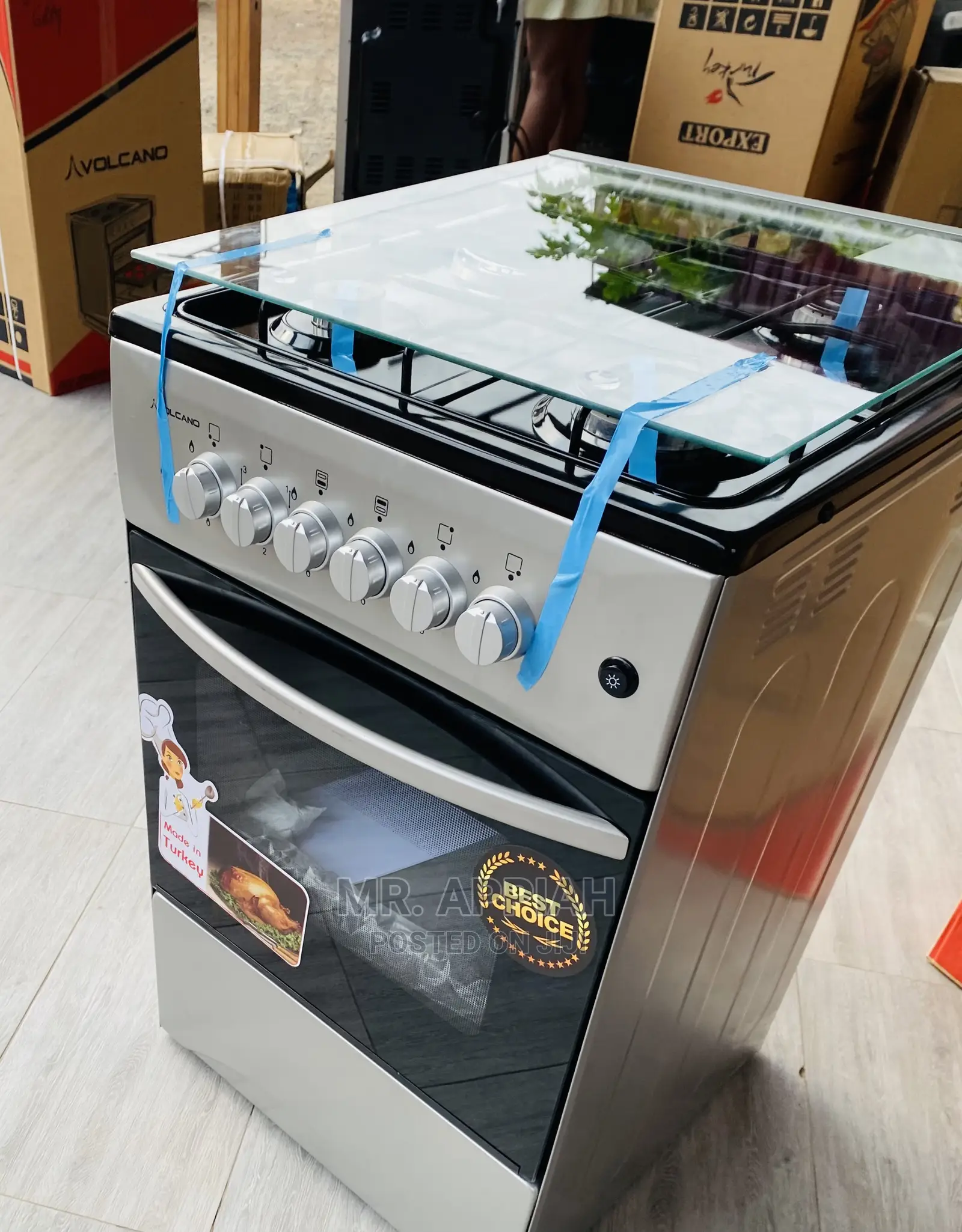 Durable Volcano 4 Gas Cooker(Volcano)Gray  50x50