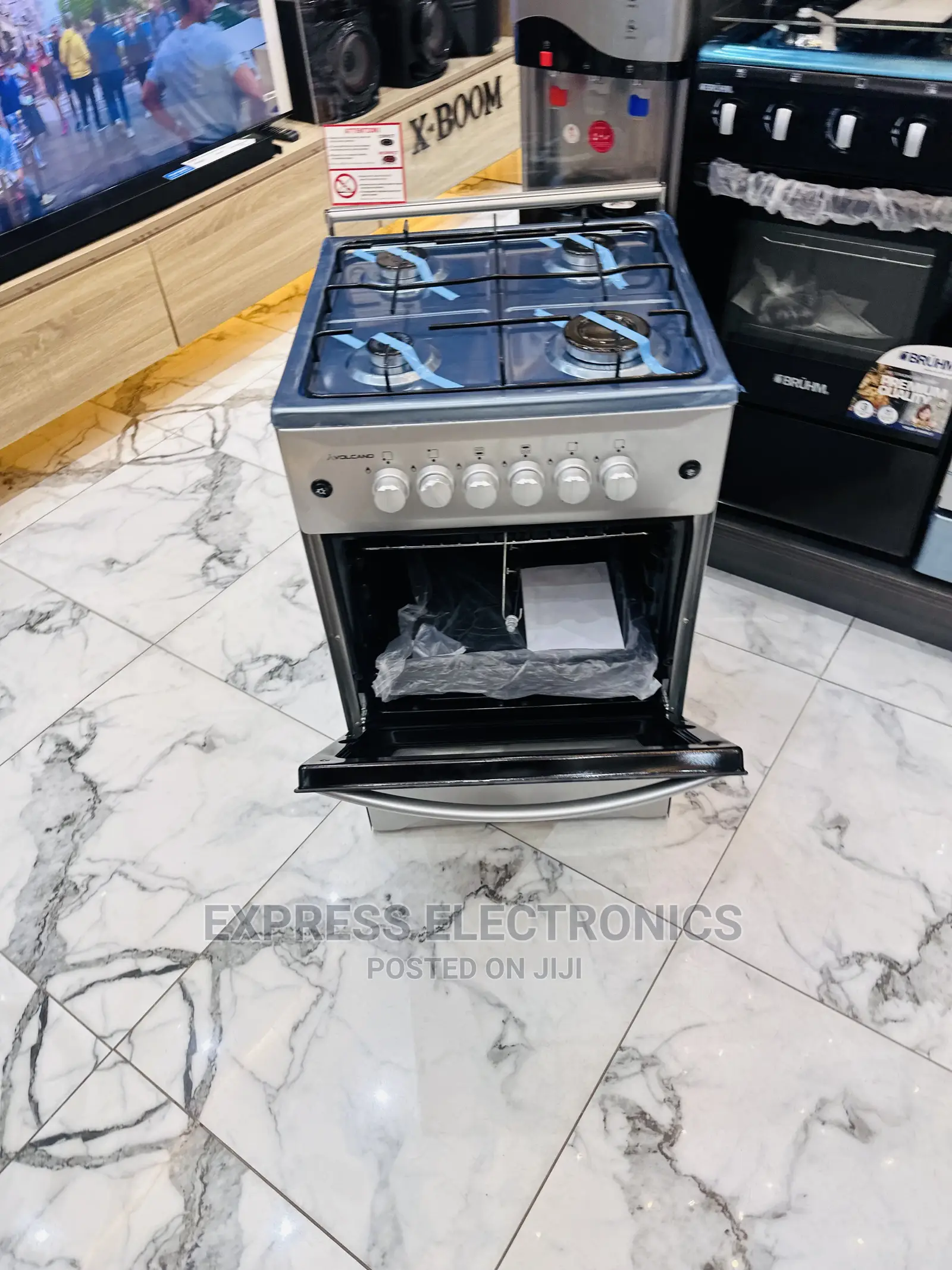 Kitchen Range Gas Cooker 4burner Stove Oven Lamp Inbuilt