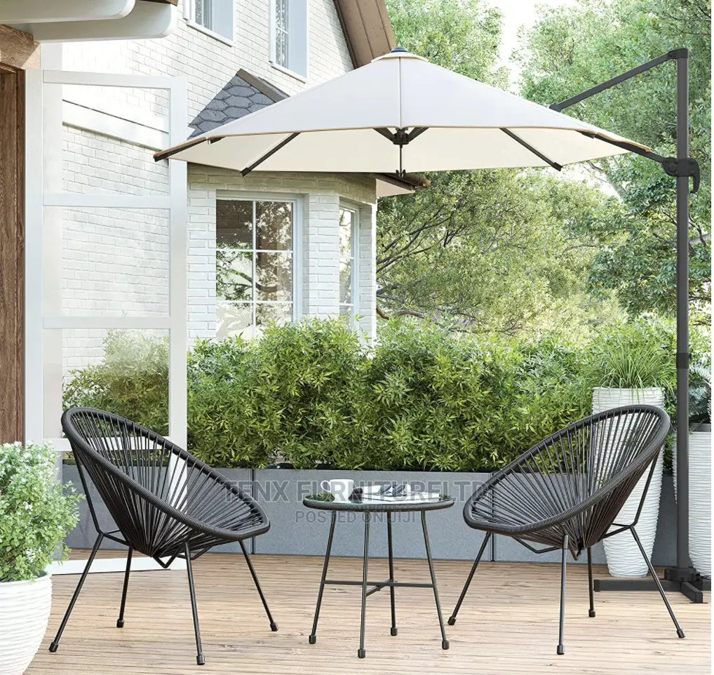 Garden Dining Furniture Glass Outdoor Dining 3 Piece Set