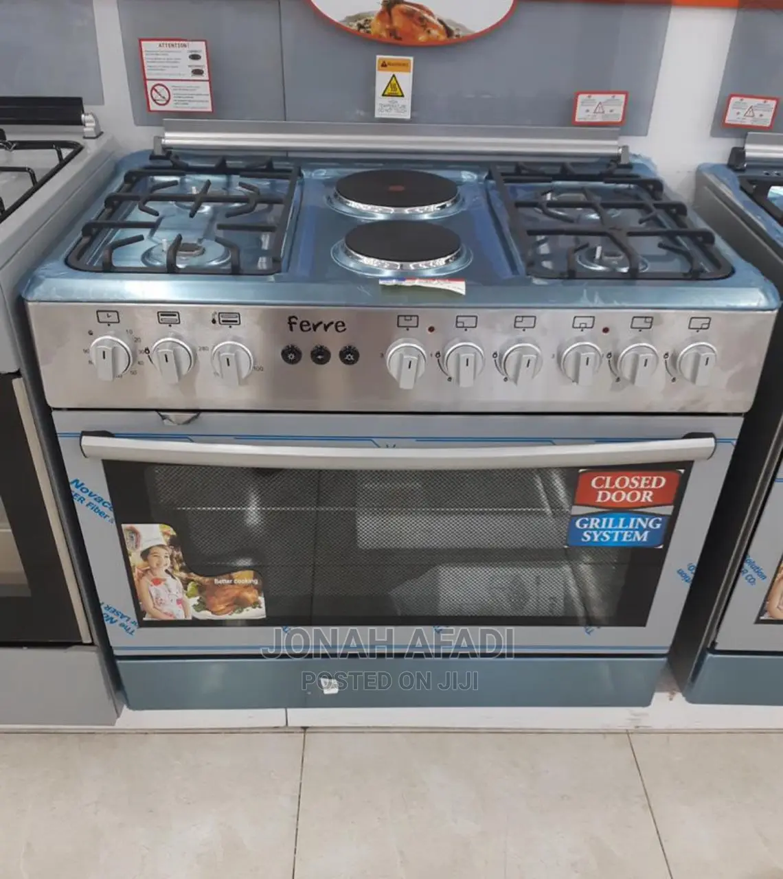 Freer Gas Cooker 6 Burner- Silver 60x90 – 4g,2hp