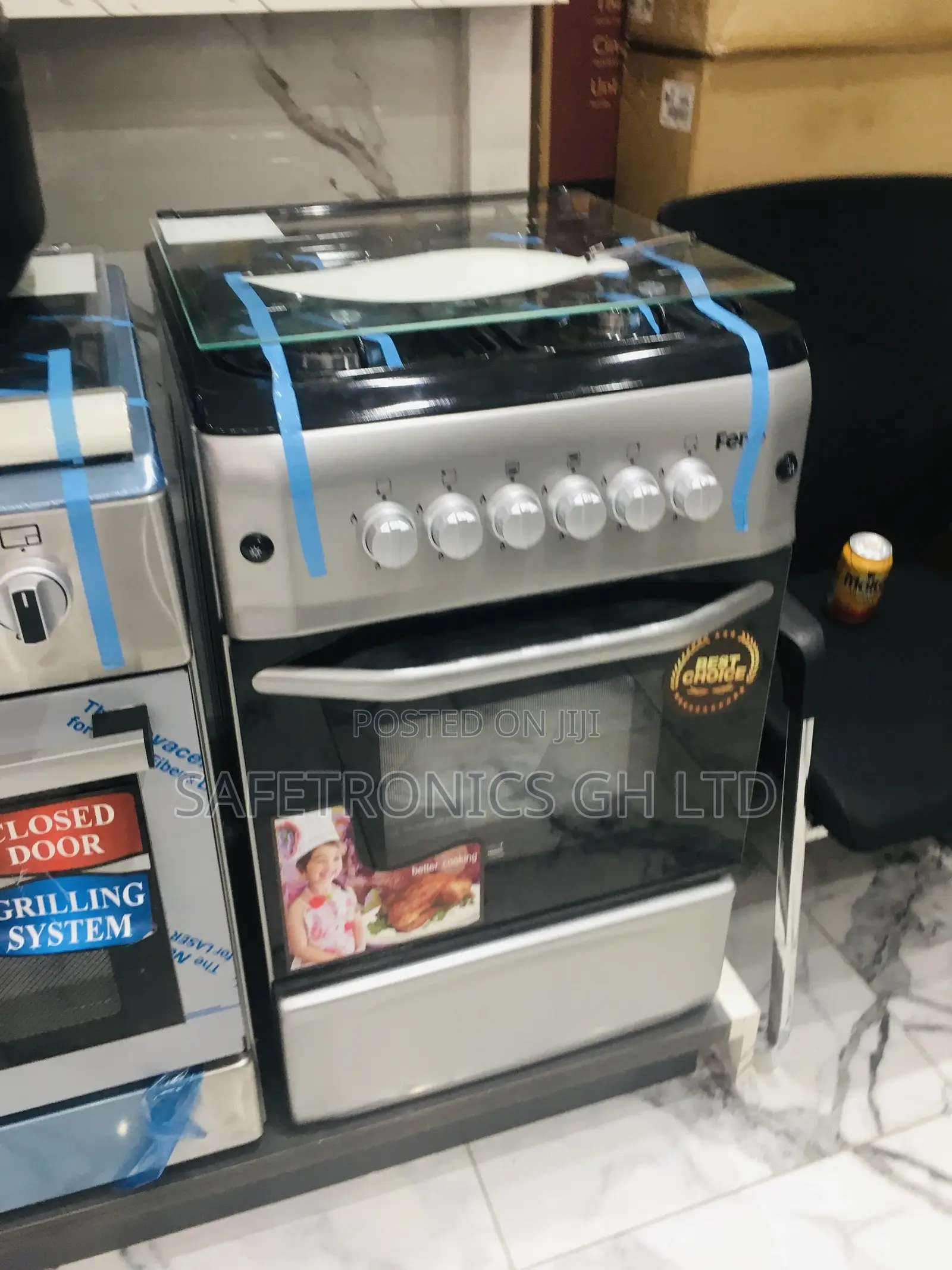 4 Gas Burner Ferre Oven With Grill 50x55