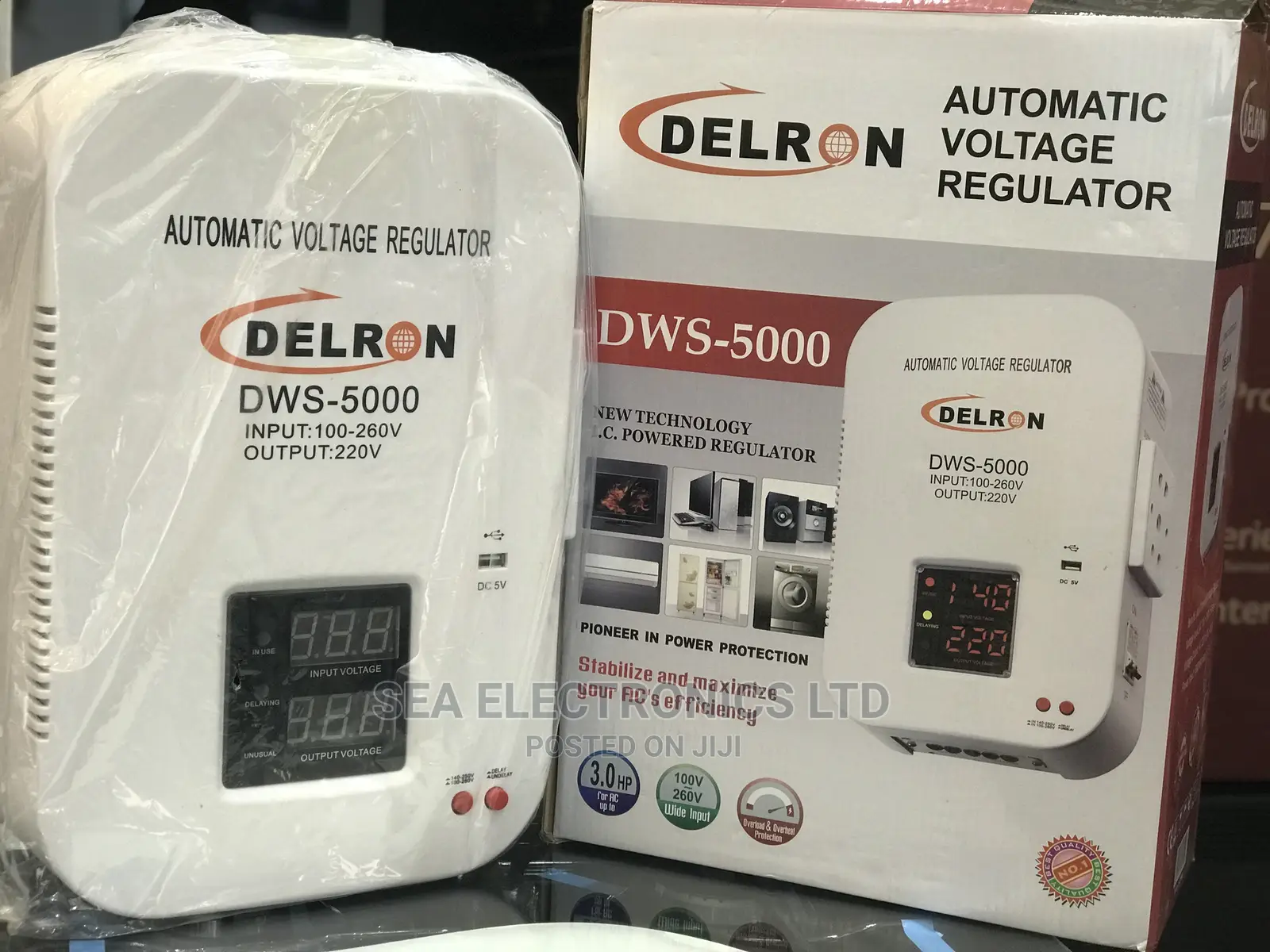 Delron Wall Mounted DWS-5000 Automatic Voltage Stabilizer
