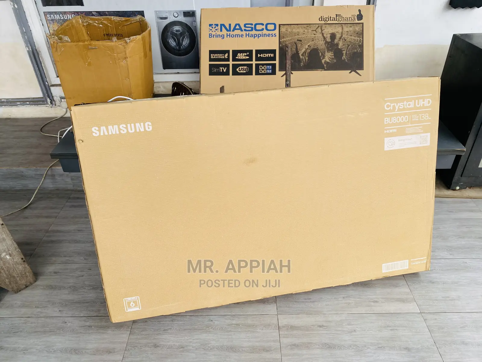 (Ua55bu8000)Nice Samsung 55” Basic Black Glossy Uhd Led Tv