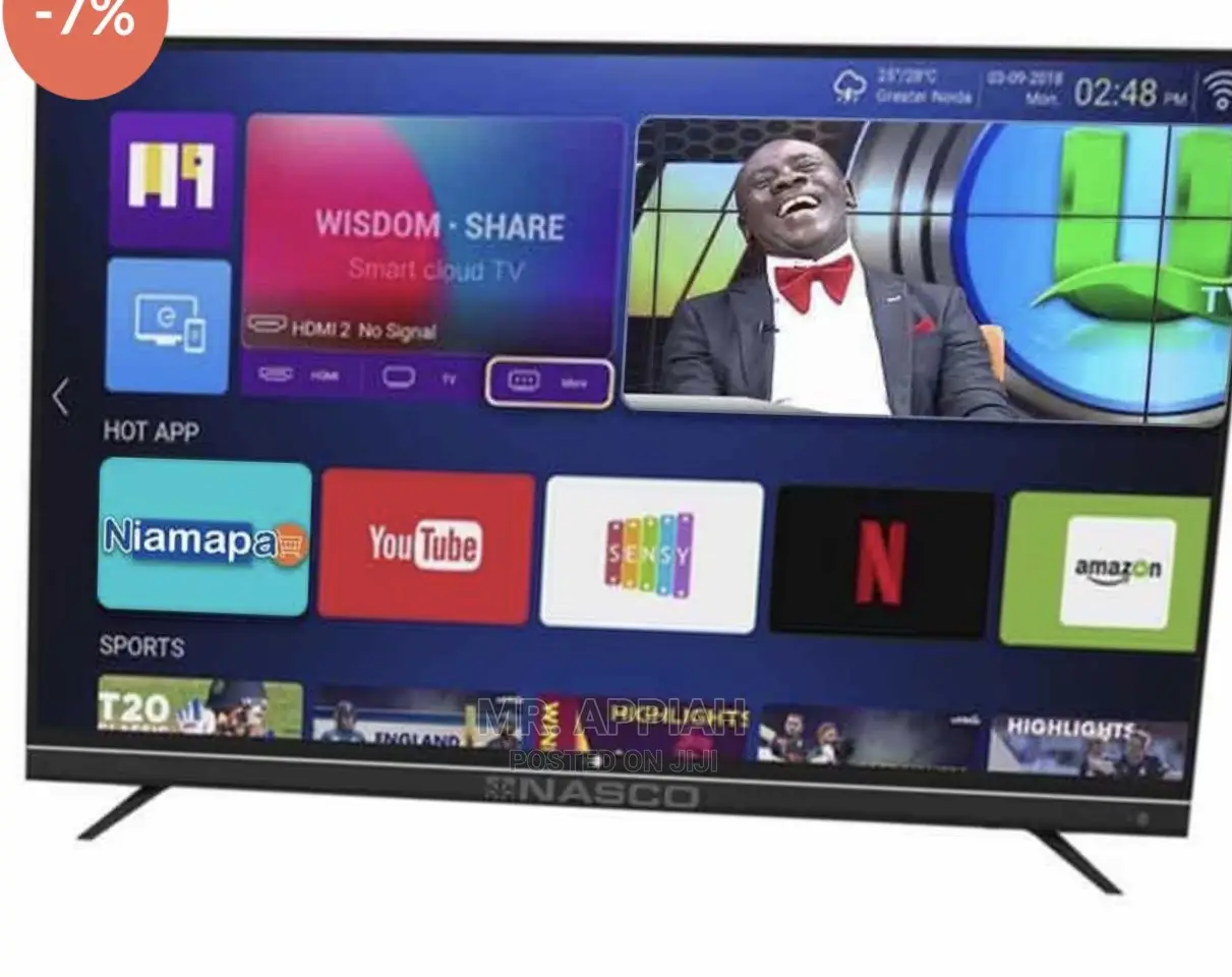 Sealed in Box Nasco 65” Uhd Smart Satelite LED Tv(Black)