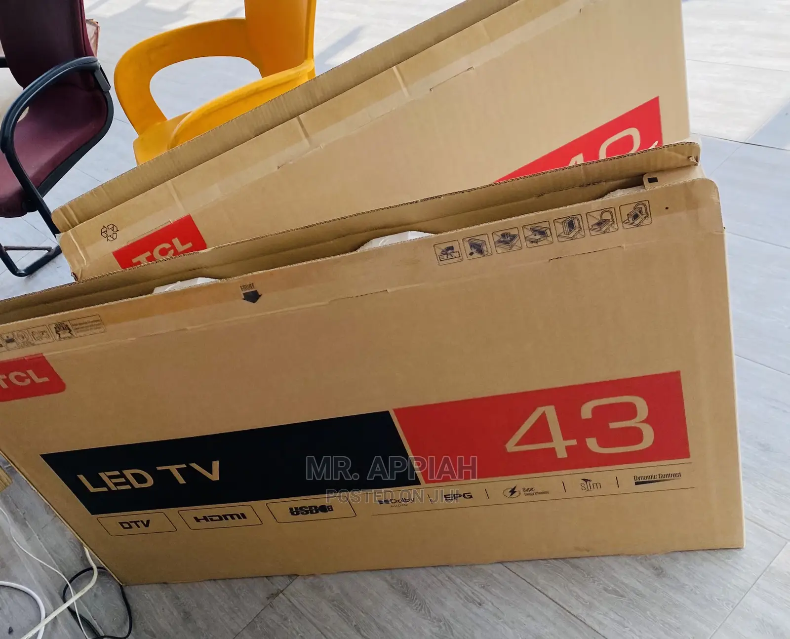 Sealed in Box  TCL 43D3200(Black) Smart FHD LED Tv.