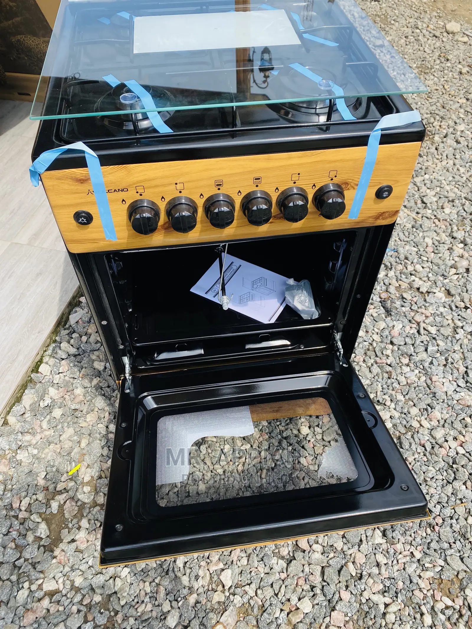 Fast Cooking  Volcano Light Wooden 4 Gas Cooker(Ignition)
