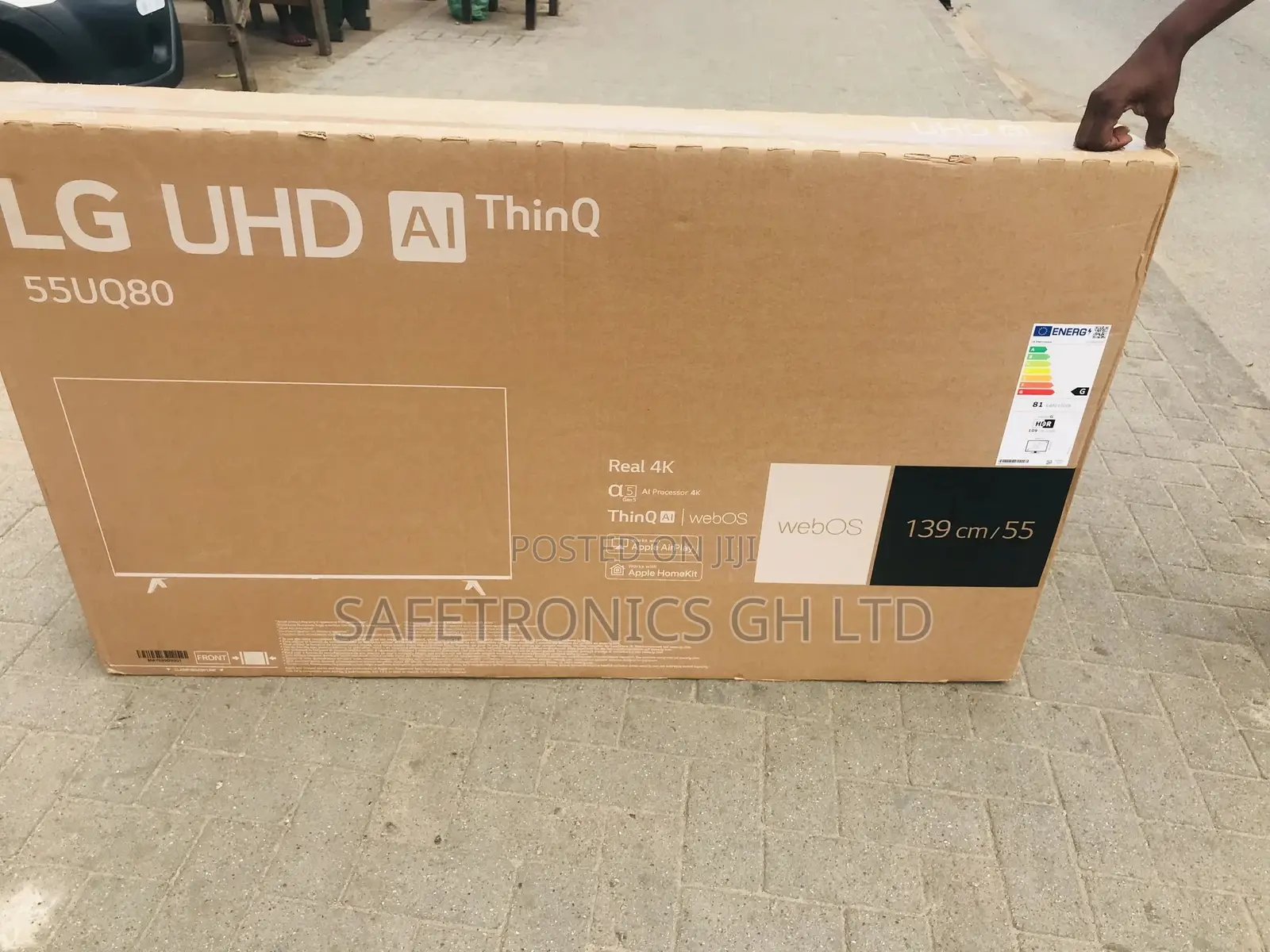 Clear 55 Inches Glossy LED LG Smart UHD UQ80
