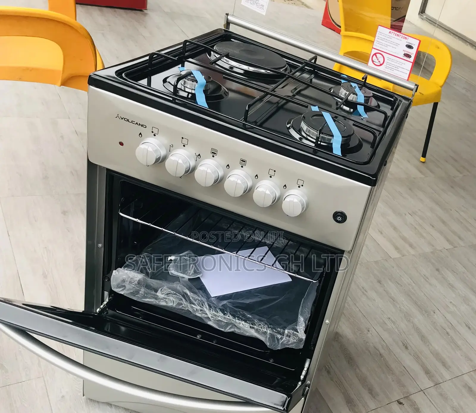 Reliable Oven With Grill 50x50 Volcano 1 Electric 3 Gas