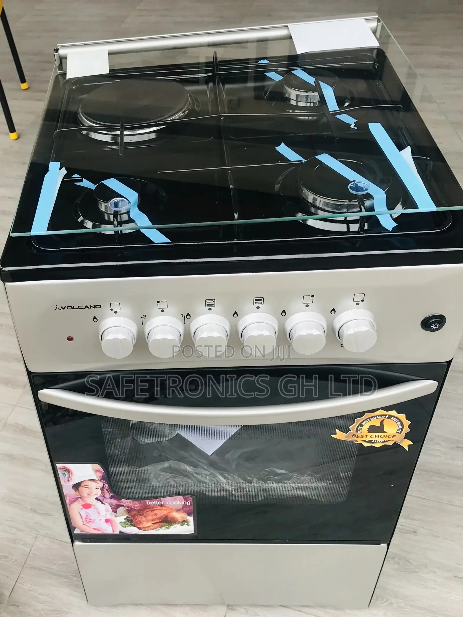 Great Volcano 3 Gas 1 Electric  Oven With Grill 50x50