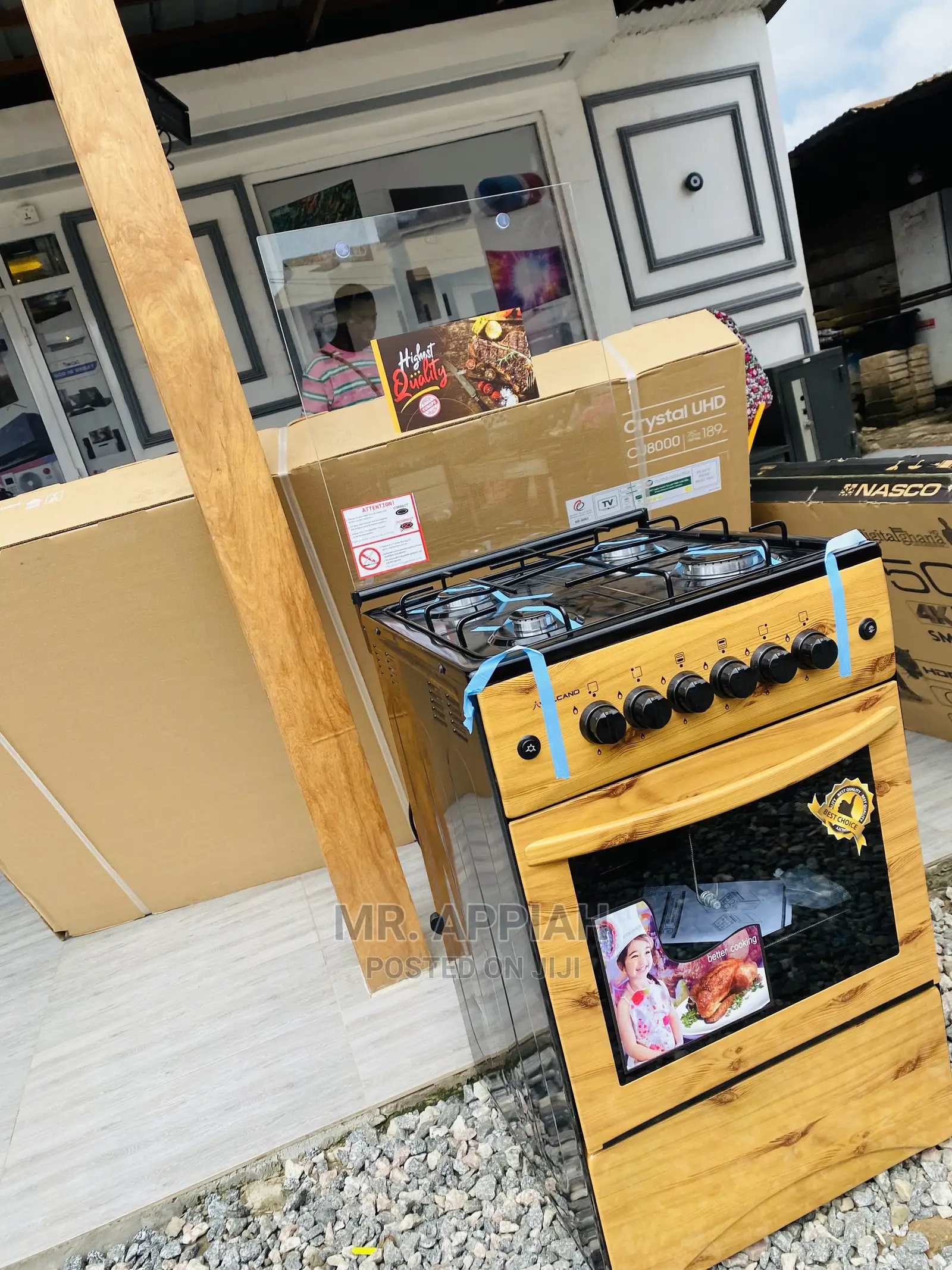 CallFor Volcano Light Wooden4 Gas Burner (Ignition)