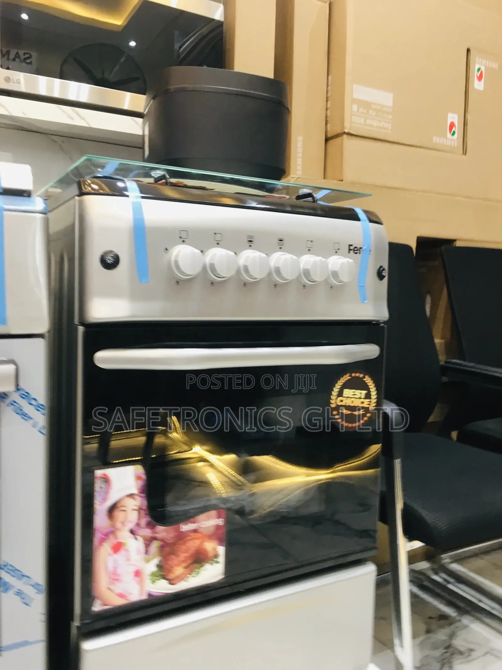 Grab 4 Gas Gray Cooker 50x55 Oven With Grill Ferre