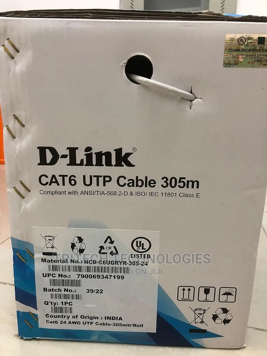 D-Link Cat-6 Utp Cable Roll 305 Meter - Networking Cable
