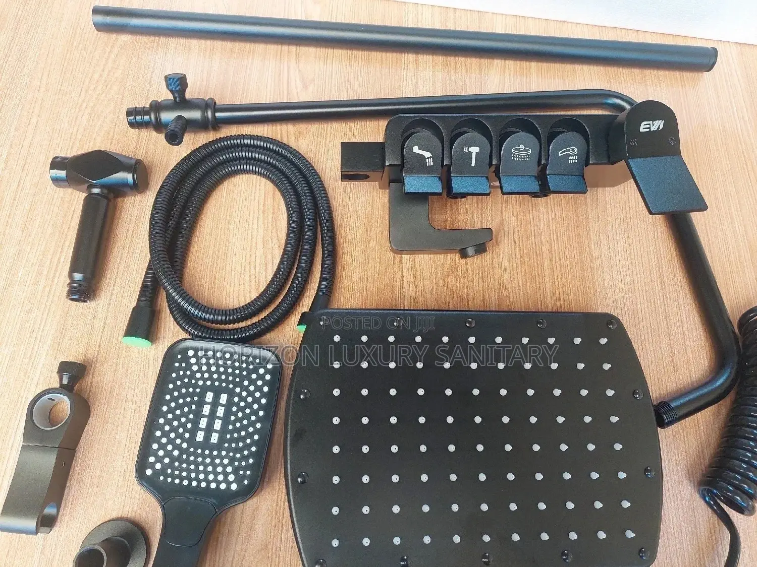Matte Black Piano Style Combined Telephone With Shattaf