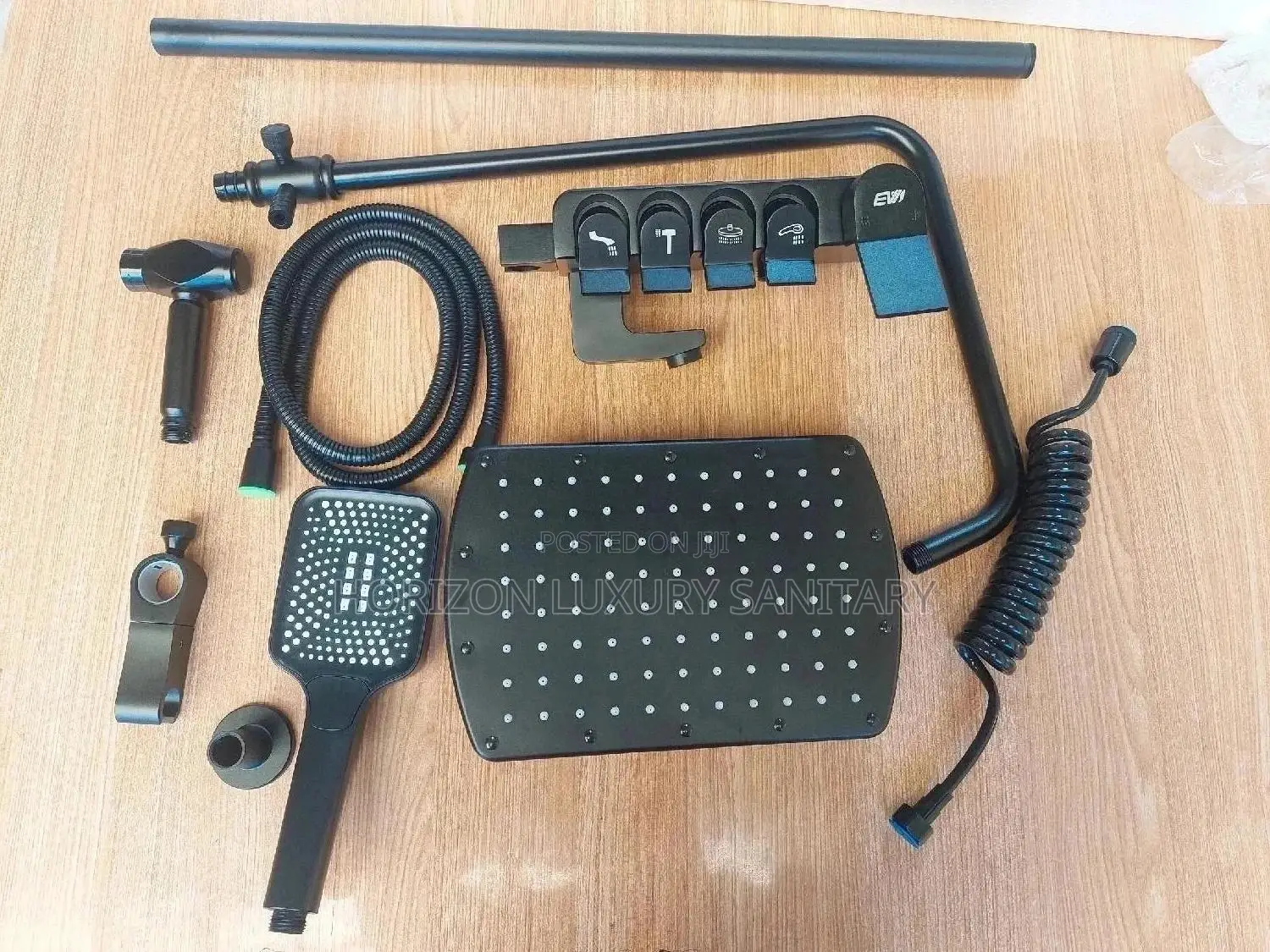 Matte Black Piano Style Combined Telephone With Shattaf