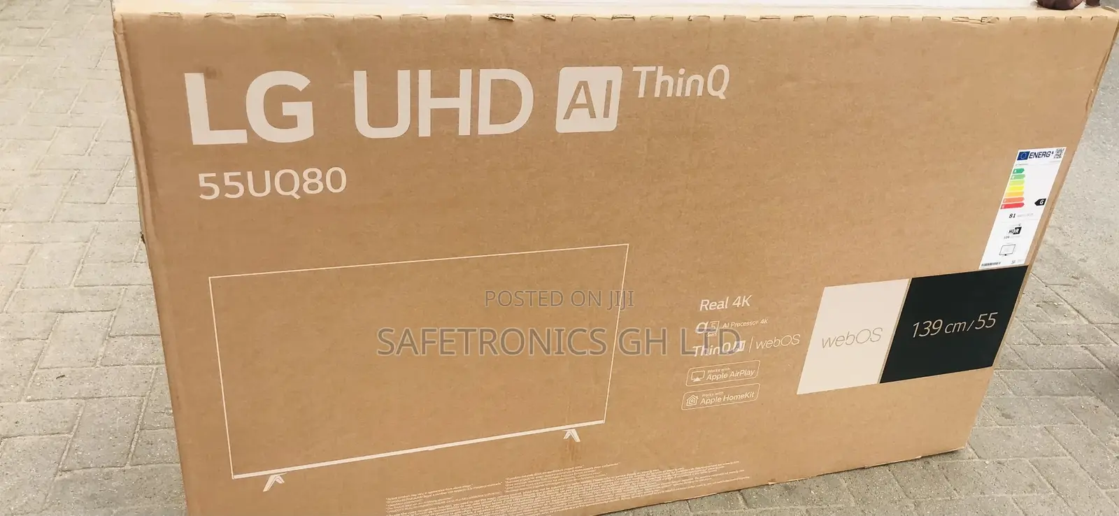 Glossy LED UQ80 Lg Smart 55 Inches UHD Tv